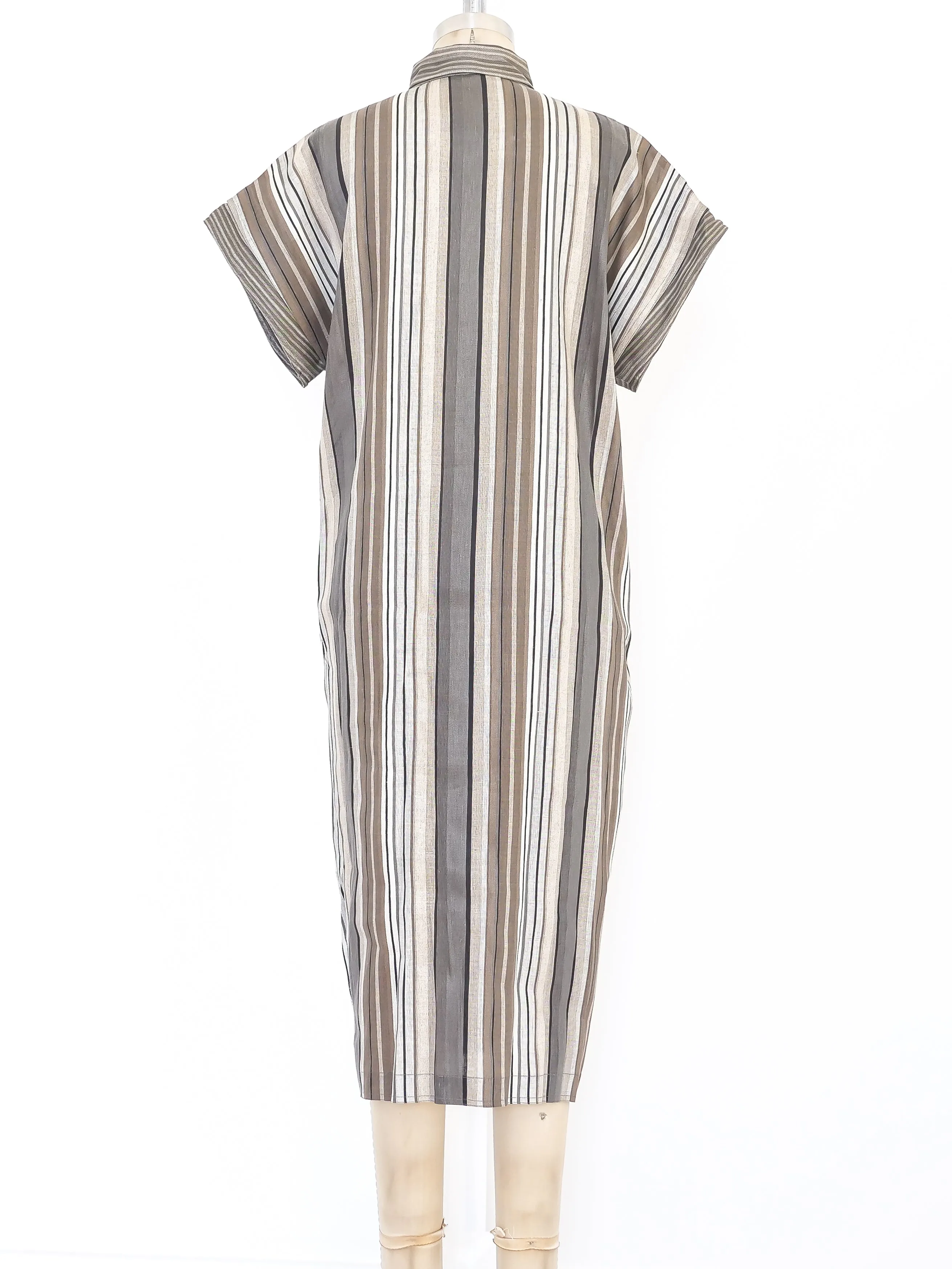 1980's Gucci Striped Midi Dress
