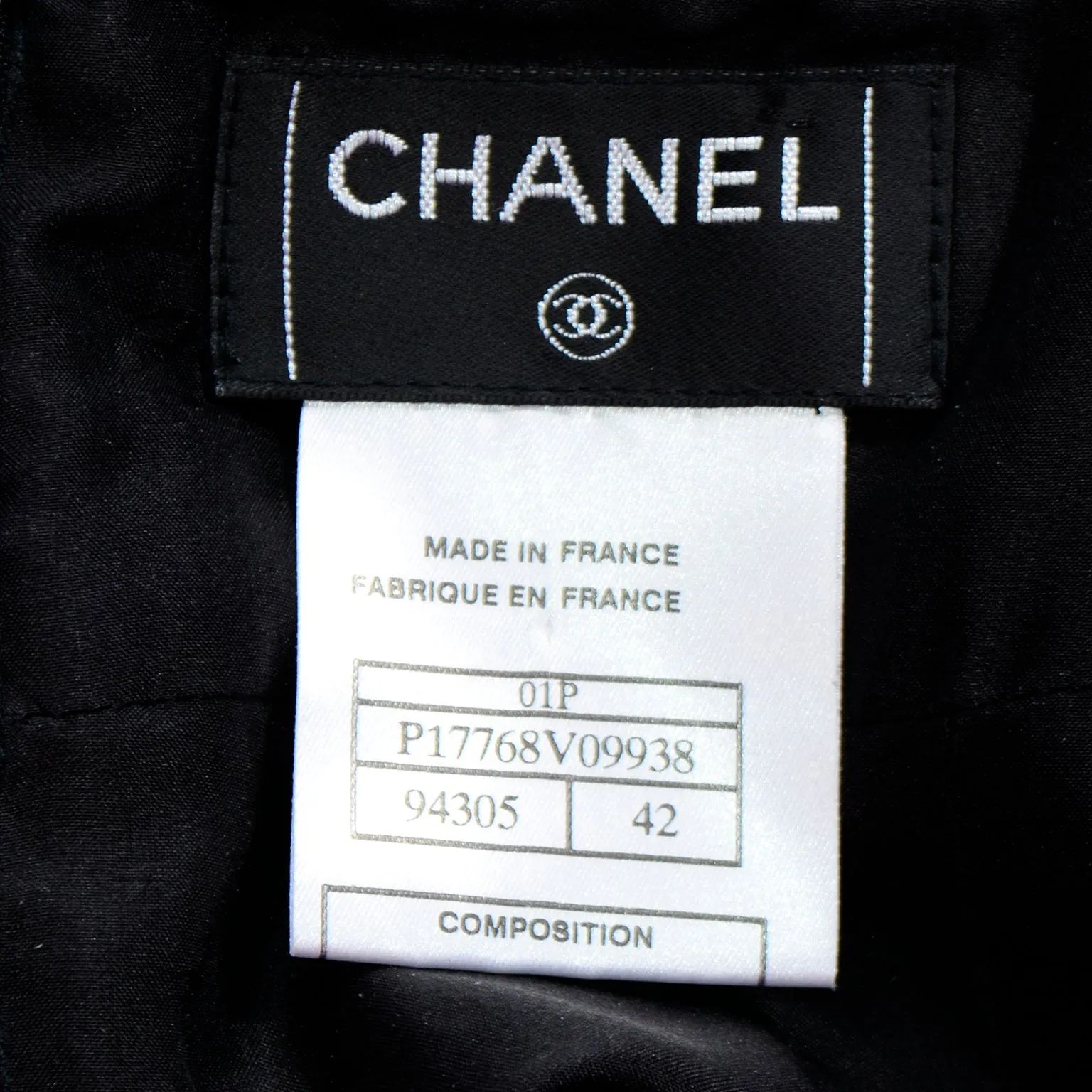 2001 Spring Summer Chanel Black Wool Skirt W CC Logo Monogram