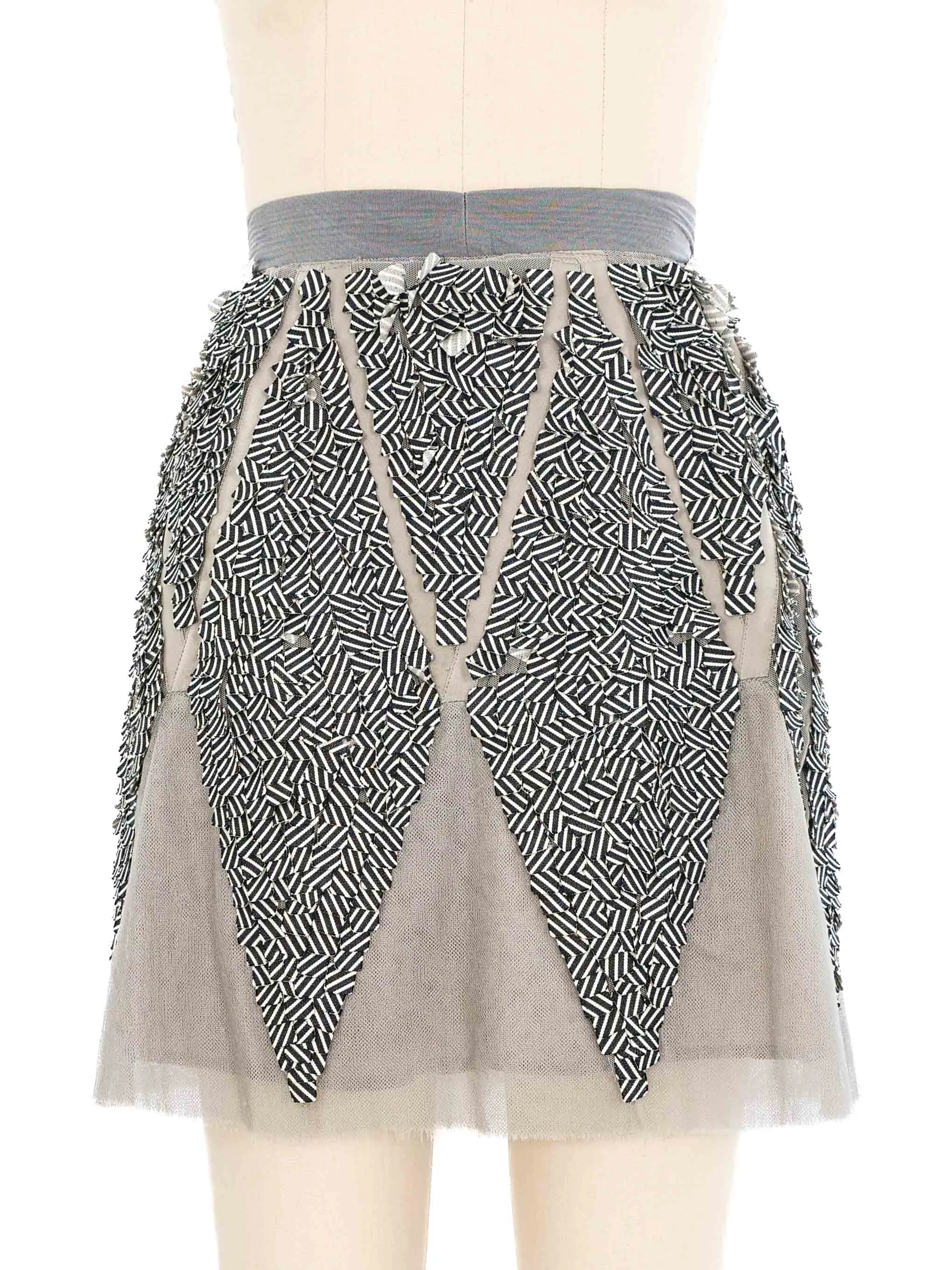 2008 Chanel Dimensional Gray Skirt Ensemble