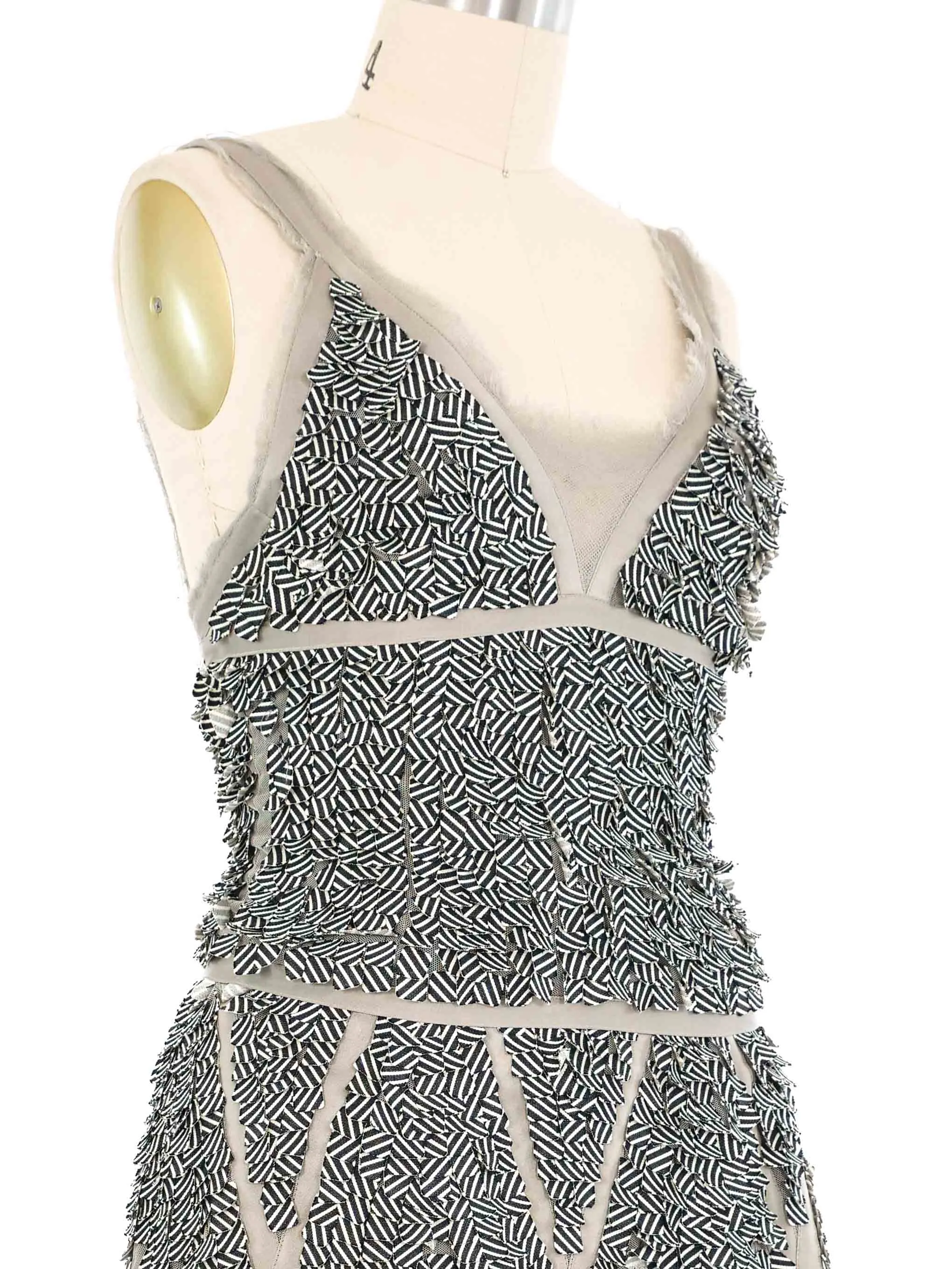2008 Chanel Dimensional Gray Skirt Ensemble