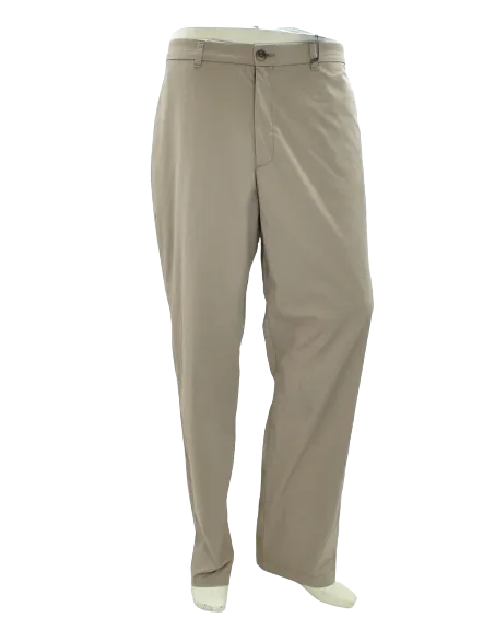Alfani Men Khaki AlfaTech Stretch Flat Front Chino 36X30