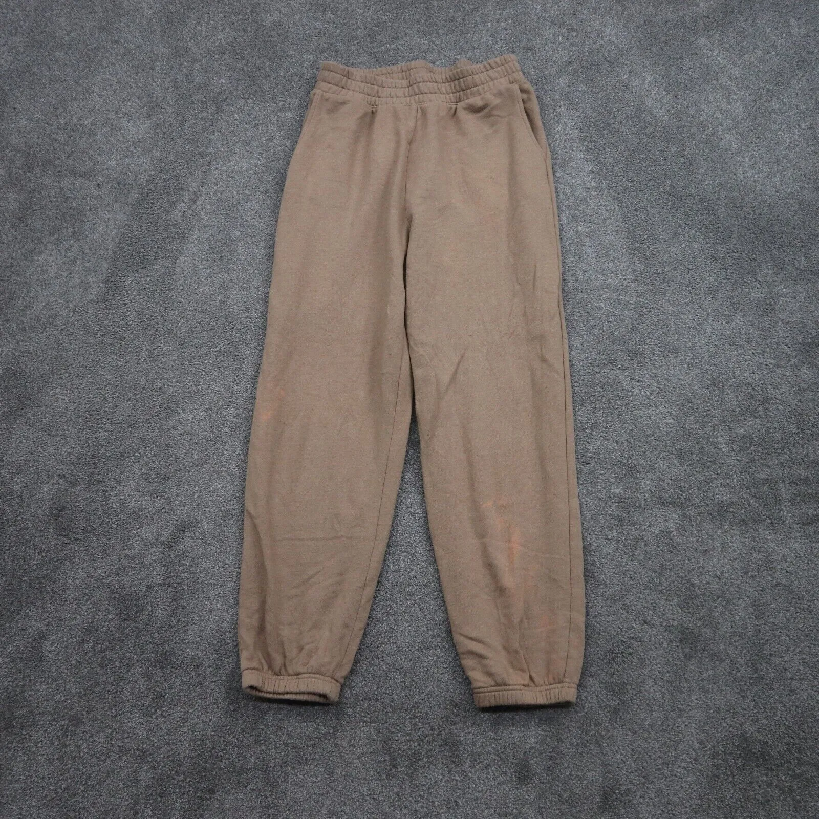 American Eagle Womens Casual Track Pants Elastic Waist Mid Rise Khaki Size ?