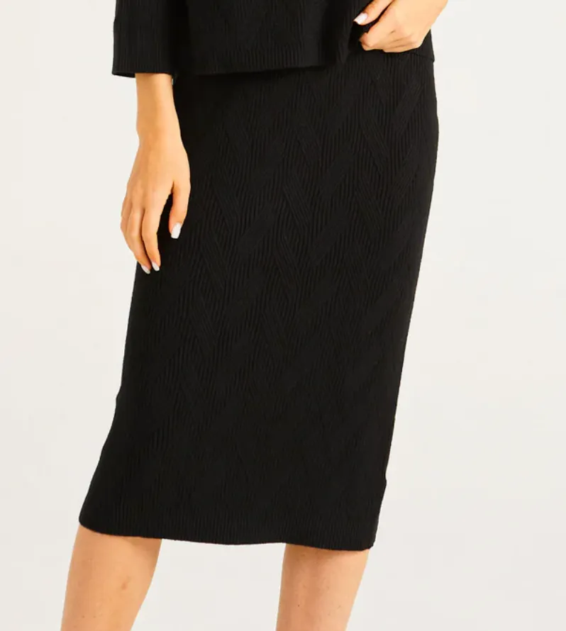 Angeleye - Caster Knit Skirt in Black