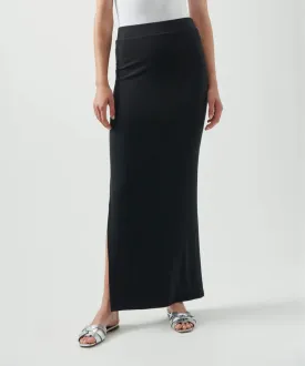 ATM - Modal Rib Side Slit Maxi Skirt - Black