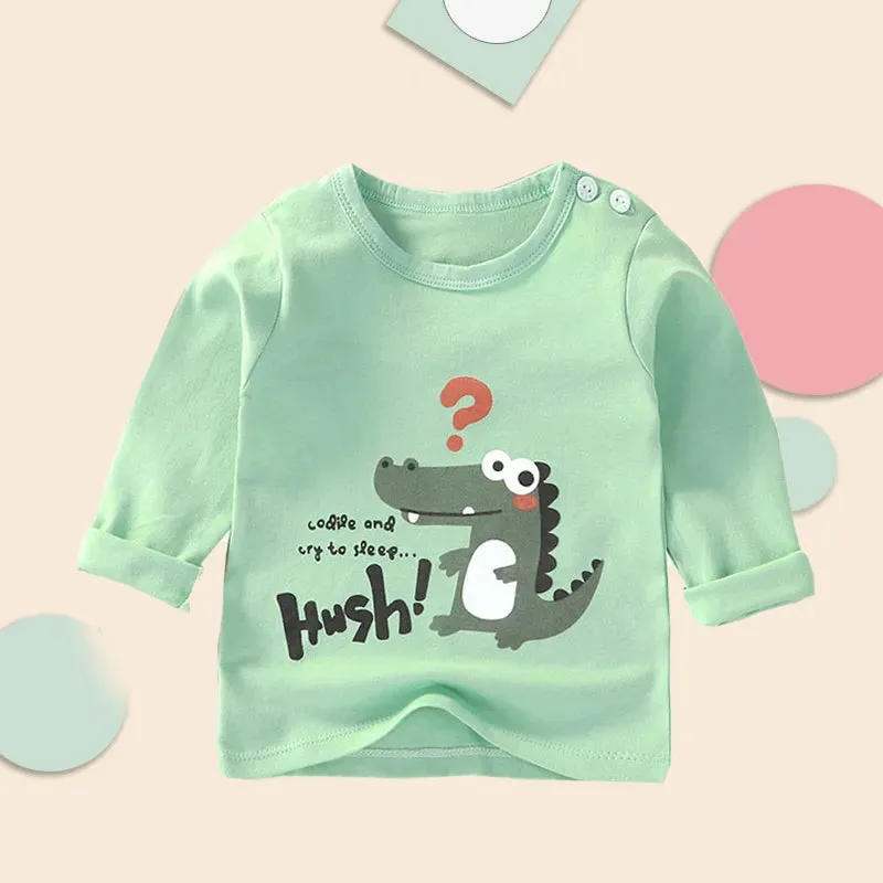 Baby Girls Cartoon Striped T-Shirt