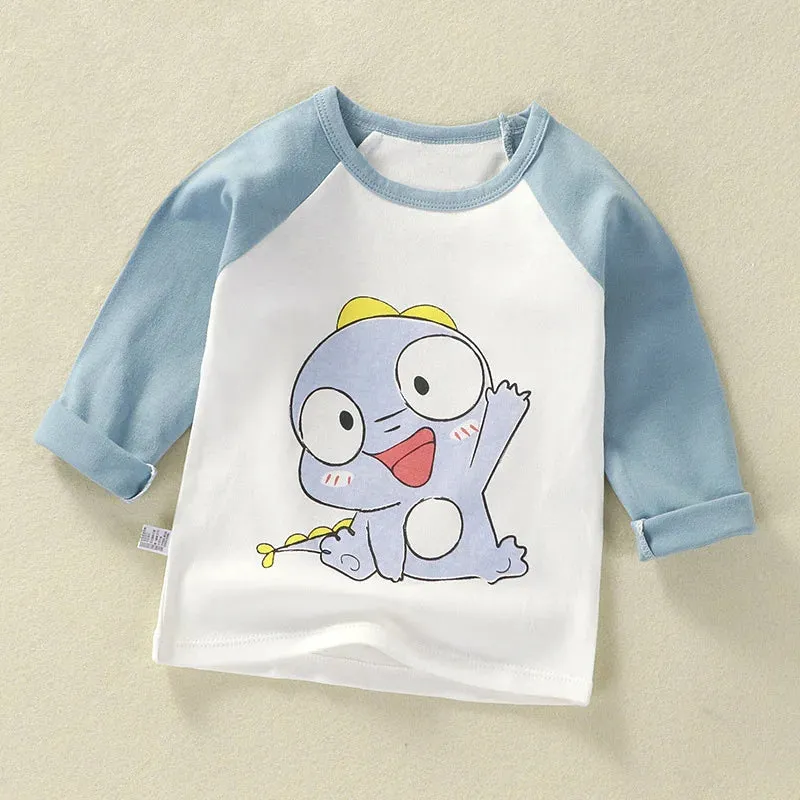 Baby Girls Cartoon Striped T-Shirt