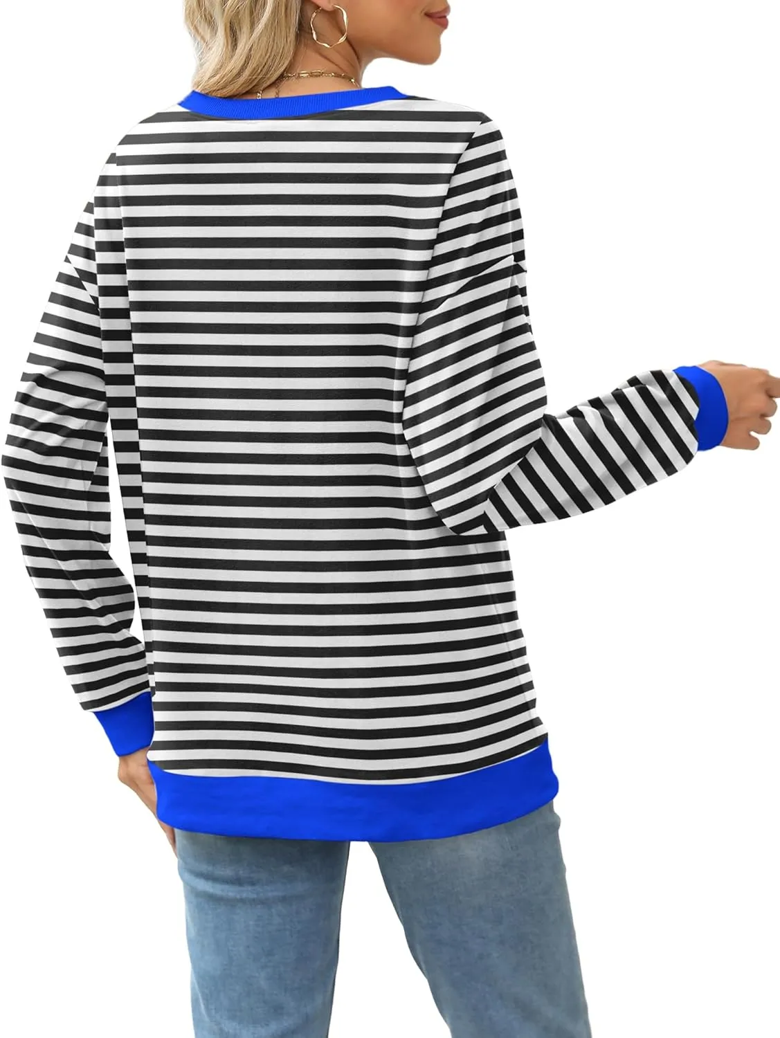 Besshopie Womens Long Sleeve Shirts Crewneck Casual Tunic Tops Fall Fashion Outfits