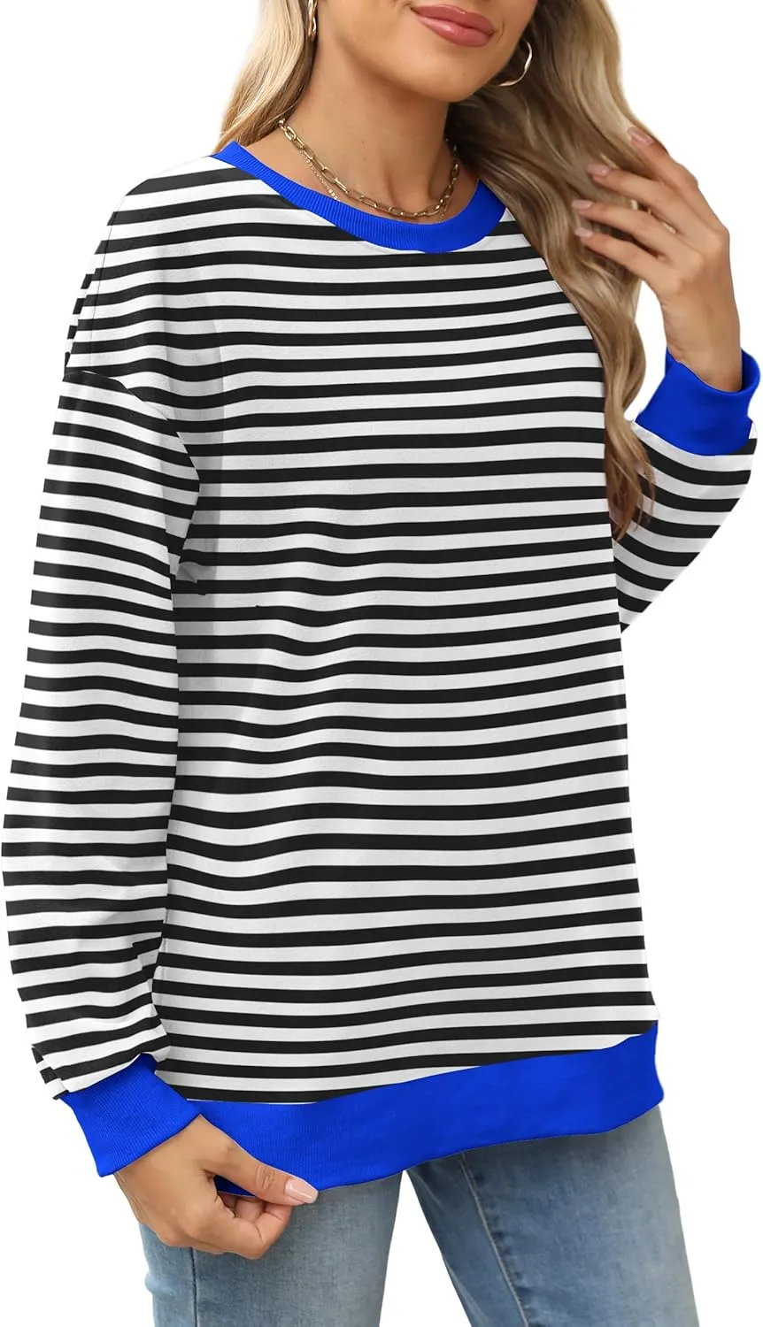 Besshopie Womens Long Sleeve Shirts Crewneck Casual Tunic Tops Fall Fashion Outfits