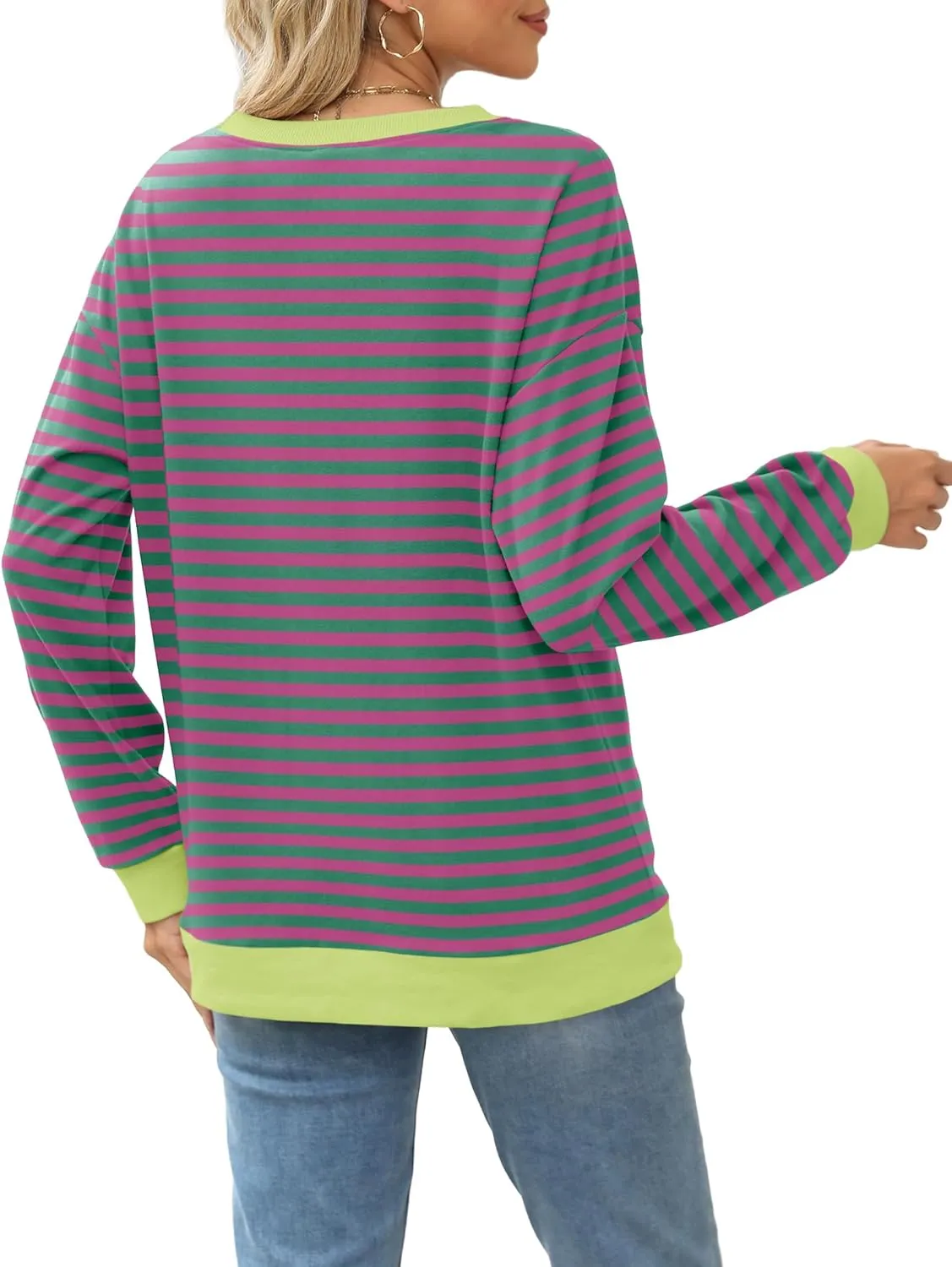 Besshopie Womens Long Sleeve Shirts Crewneck Casual Tunic Tops Fall Fashion Outfits