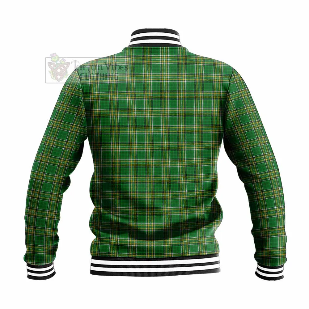 Blayney Irish Clan Tartan Baseball Jacket with Coat of Arms