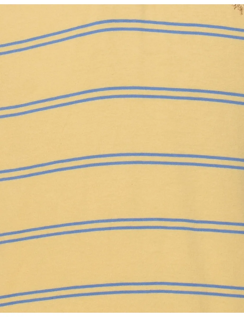 Brooks Brothers Yellow Striped Polo Shirt - L