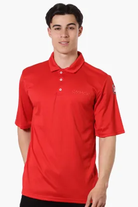 Canada Weather Gear Mesh Short Sleeve Polo Shirt - Red