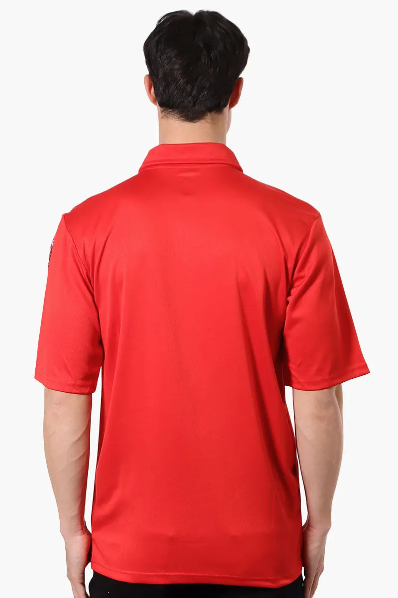 Canada Weather Gear Mesh Short Sleeve Polo Shirt - Red