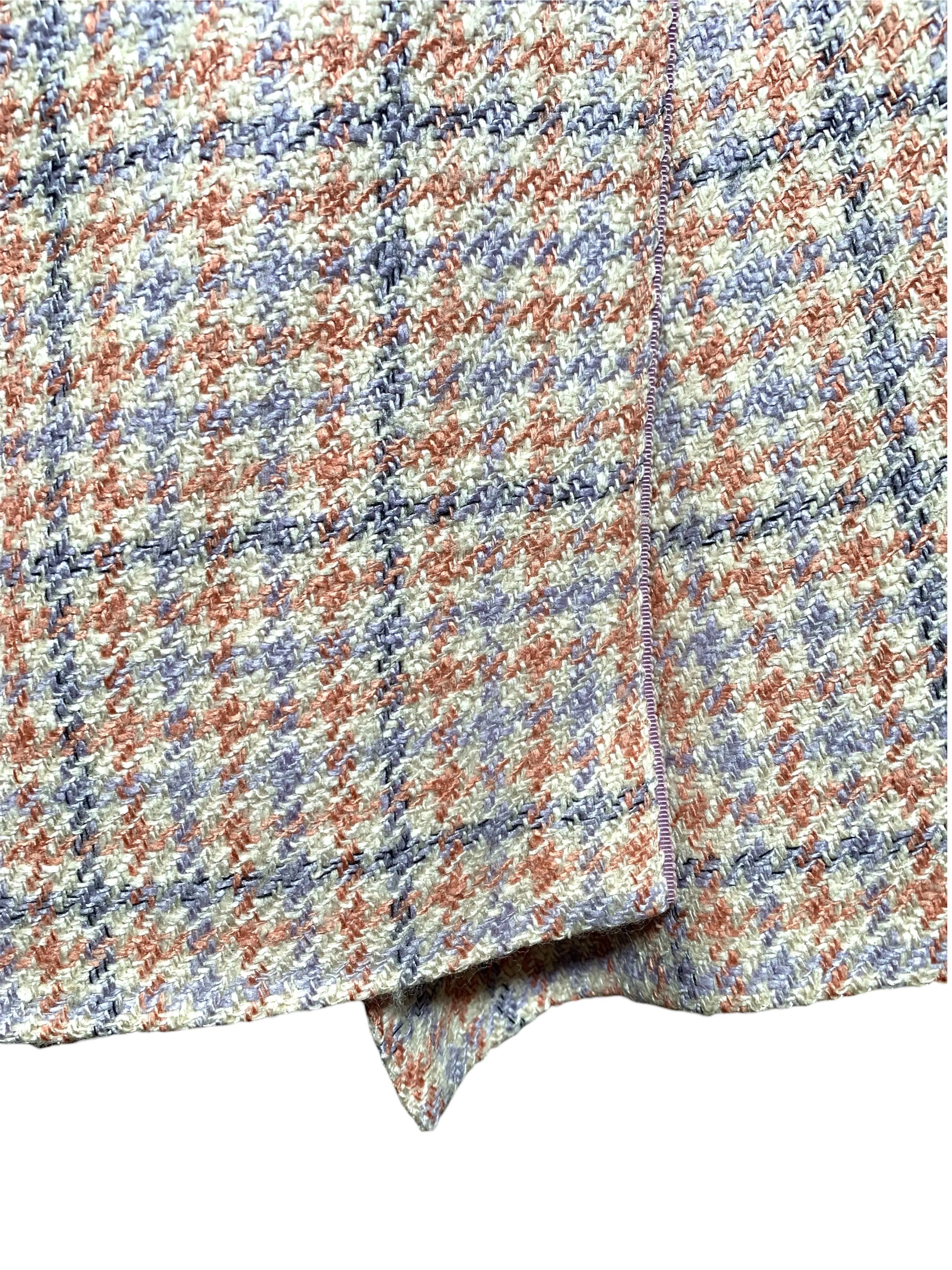 Chanel Boutique 1990s Pale Pink & Lavender Houndstooth Ensemble