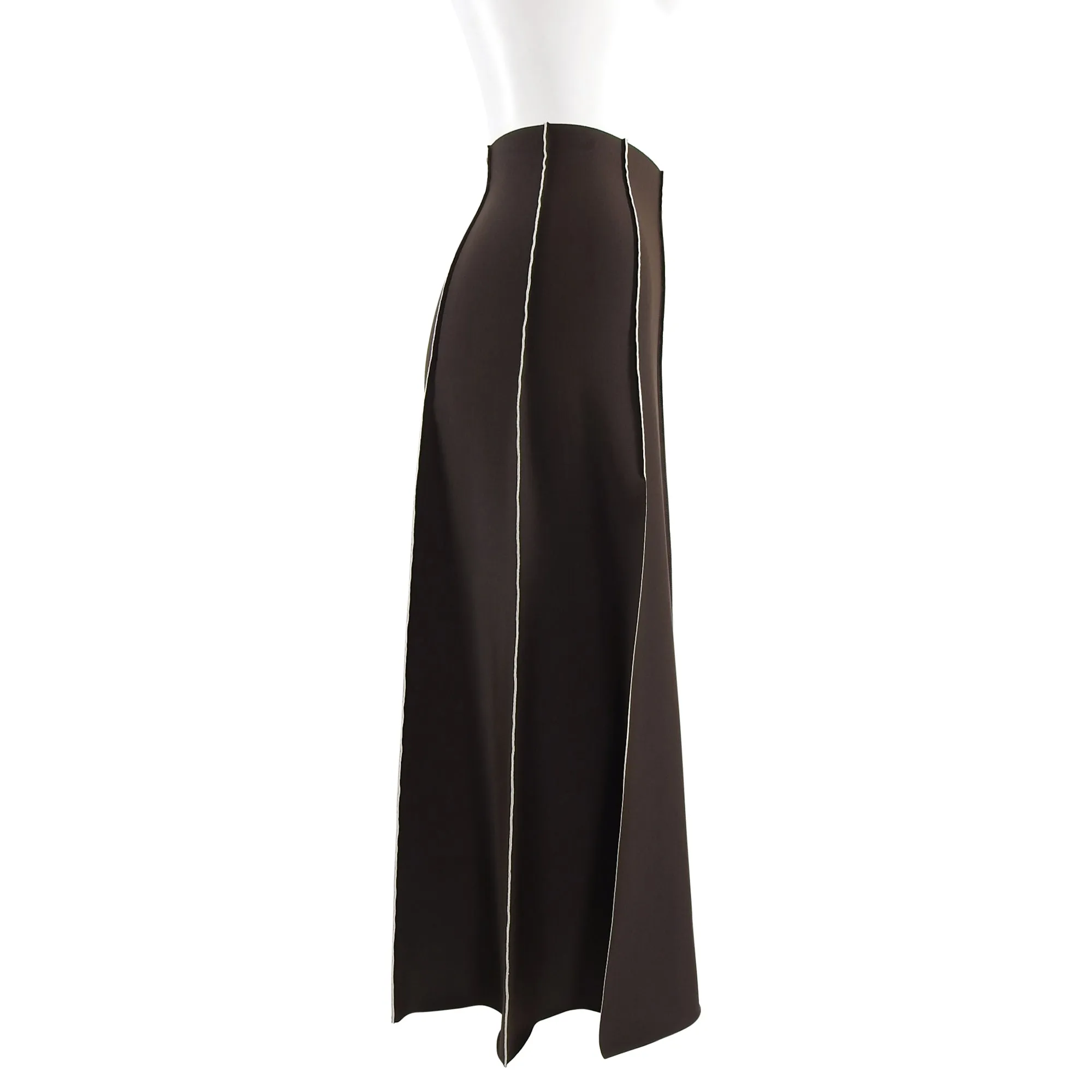 Chanel Vintage 1997 Brown Neoprene Skirt and Bag Set