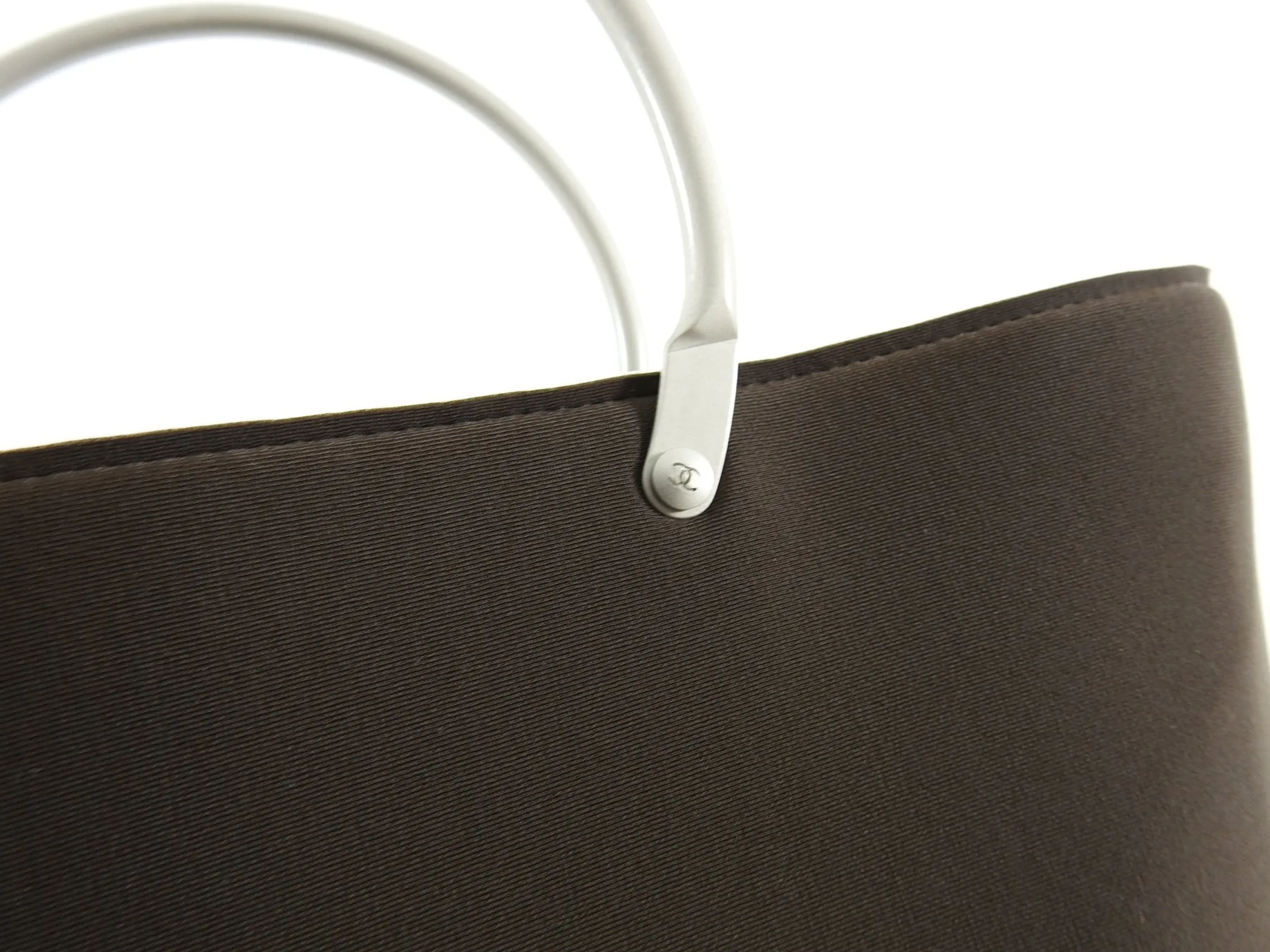 Chanel Vintage 1997 Brown Neoprene Skirt and Bag Set