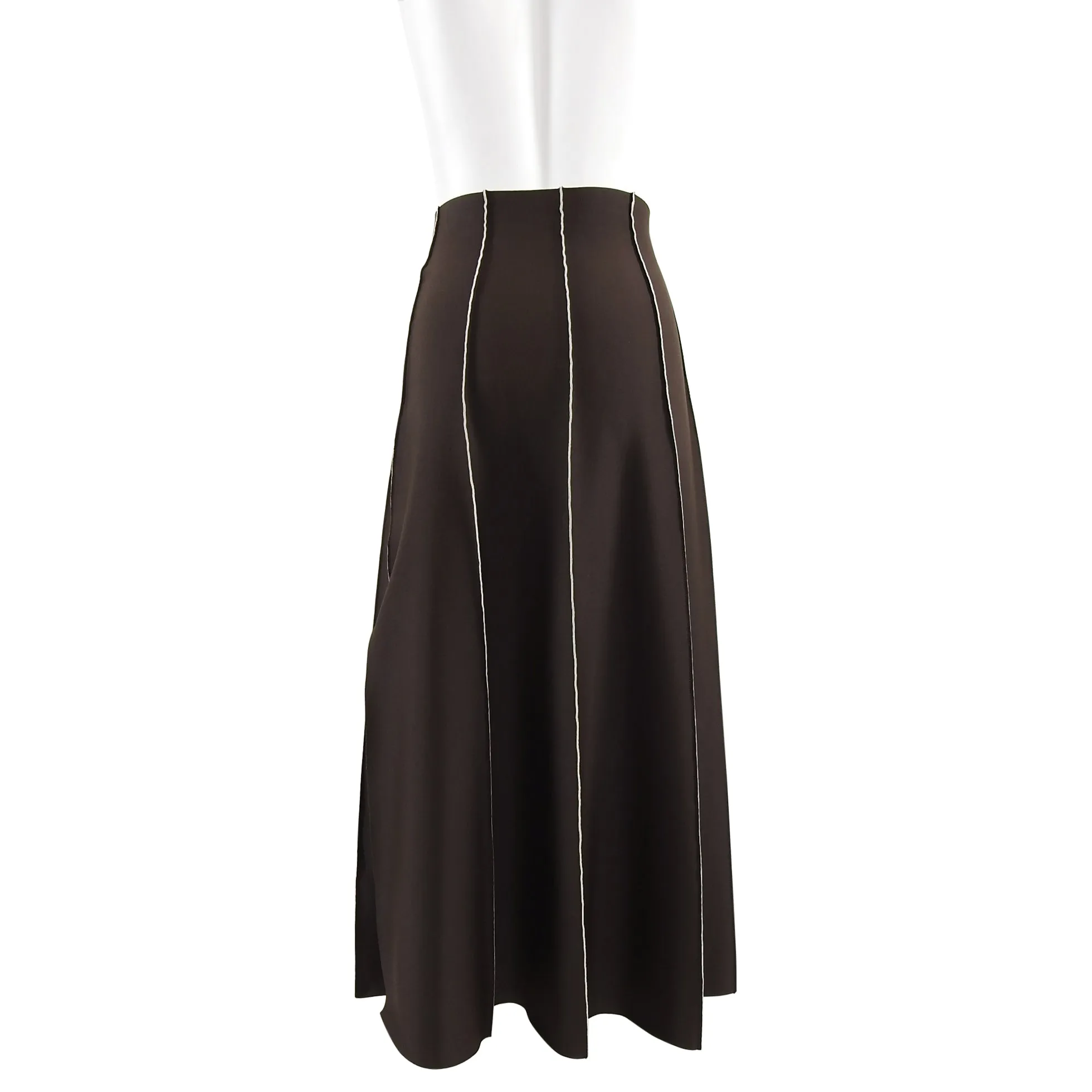 Chanel Vintage 1997 Brown Neoprene Skirt and Bag Set