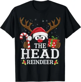Christmas Matching The Head Reindeer Family T-Shirt