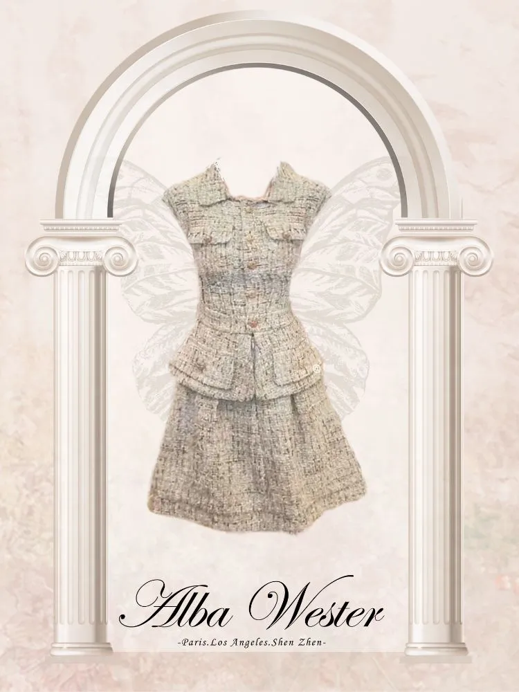 Classic Chanel-Inspired A-Line Dress Set