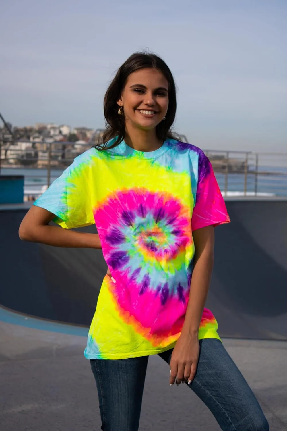 Colortone Tie Dye T-Shirts for Men and Women - Unisex Short Sleeve Tie-Dye T Shirts for Adults