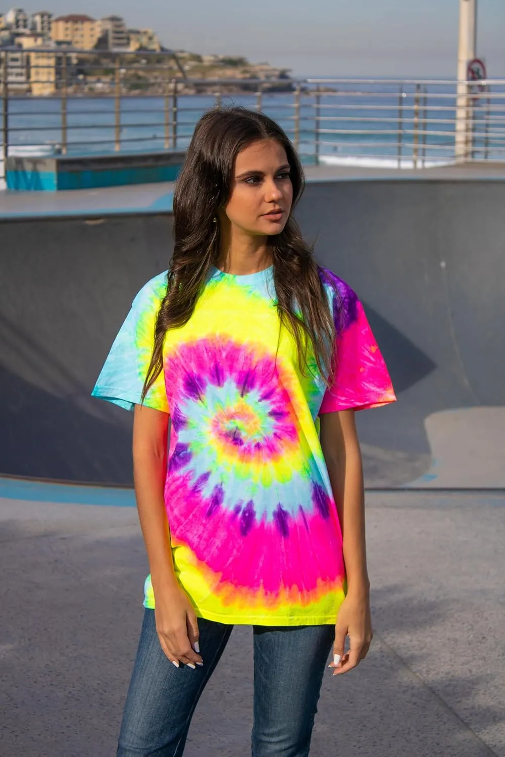 Colortone Tie Dye T-Shirts for Men and Women - Unisex Short Sleeve Tie-Dye T Shirts for Adults