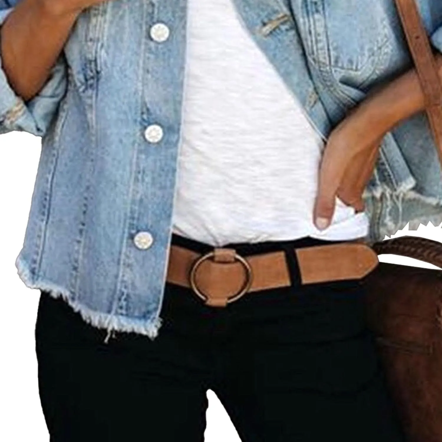 Crop Jean Jacket for Women Distressed Jean Jacket Women Frayed Washed Button Up Cropped Denim Casual Jackets for Womens