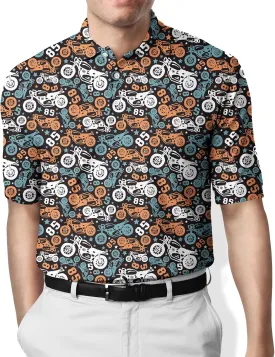 Funny Men's Golf Polo Shirts Mens Novelty Short Sleeve Polo Shirts Moisture Wicking Quick Dry Golf Shirts