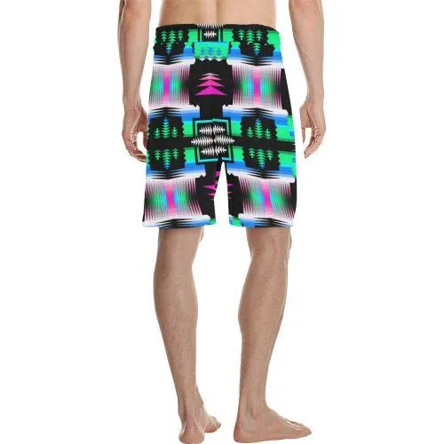 Fuschia Sky Sage Men's Casual Shorts