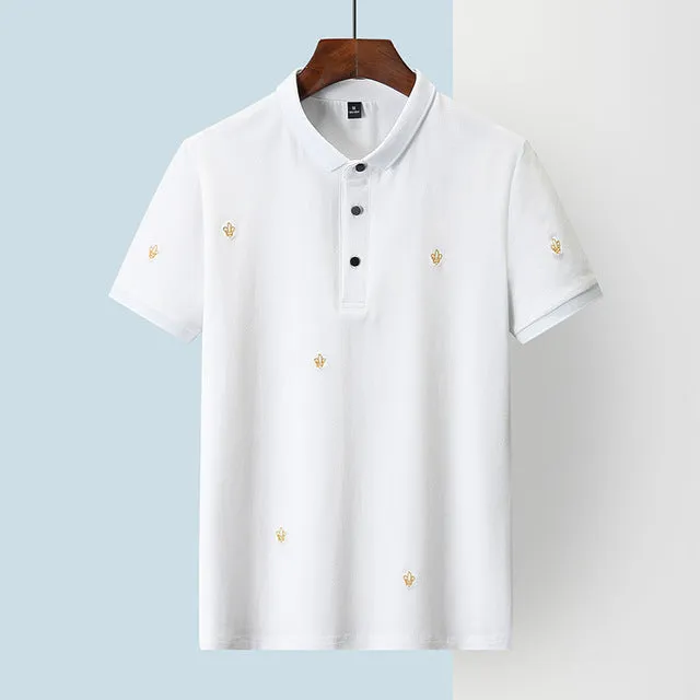 Golden Embroidery Polo Shirts