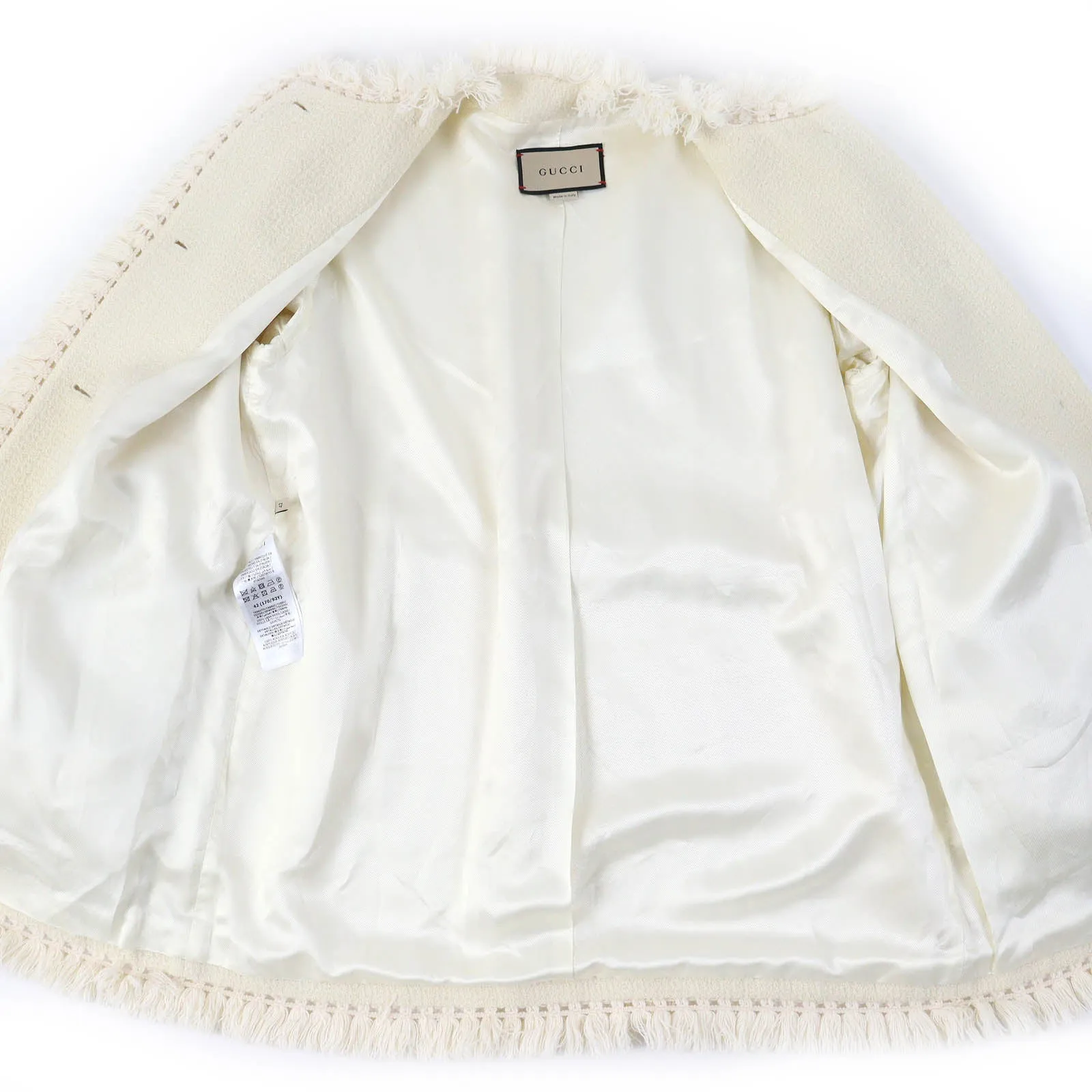GUCCI coat 643296 wool Ivory 42