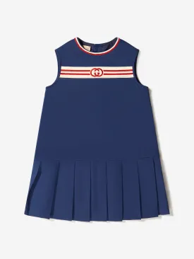 Gucci Girls Cotton Sleeveless Logo Dress