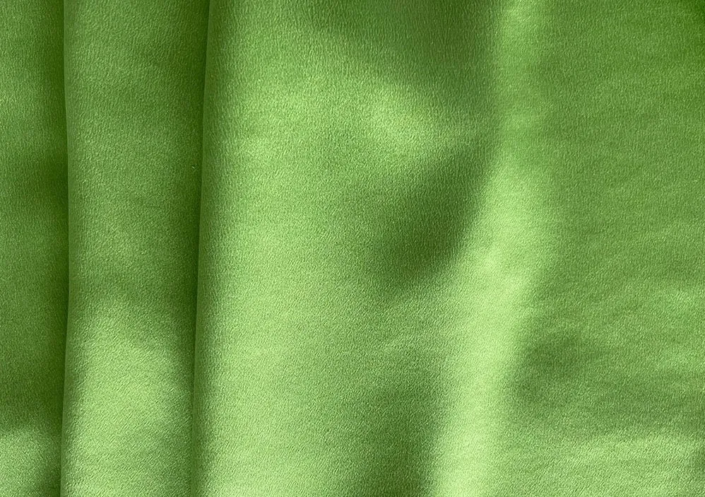 Gucci Grass Green Sueded Silk Satin Charmeuse (Made in Italy)