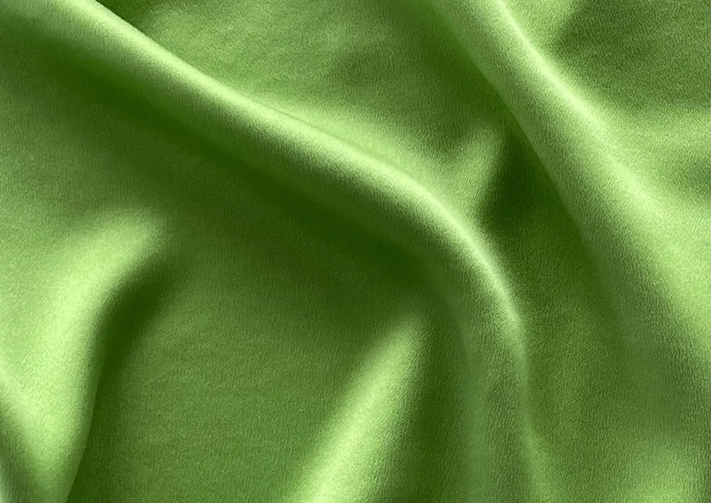 Gucci Grass Green Sueded Silk Satin Charmeuse (Made in Italy)