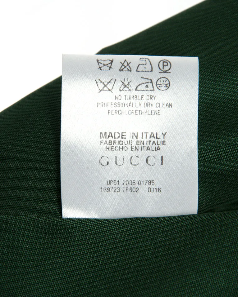 Gucci Green Jersey Wrap Dress with Open Back - 2