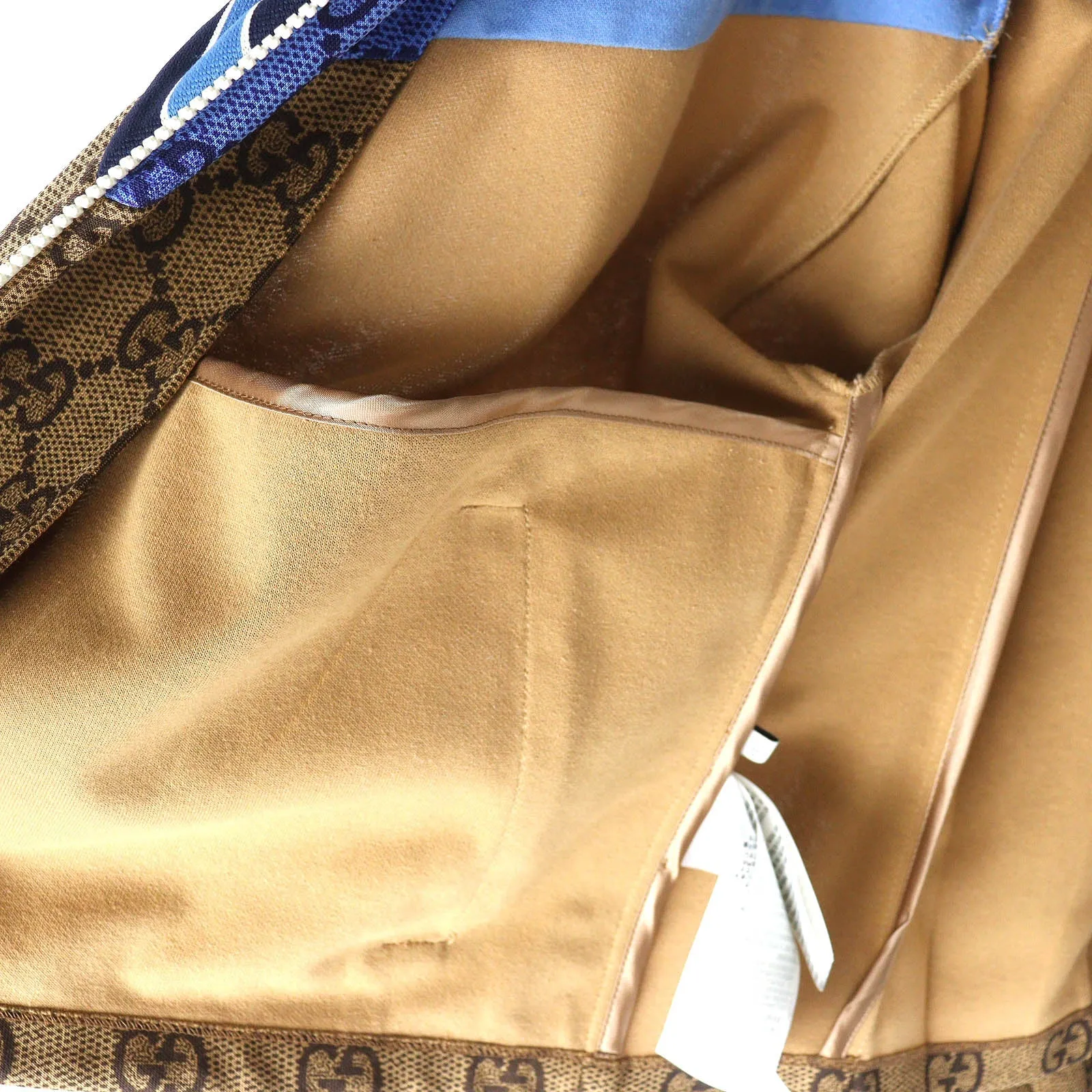 GUCCI Hoodie 546381 polyester Blue type Brown type GG Technical Jersey Jacket XS