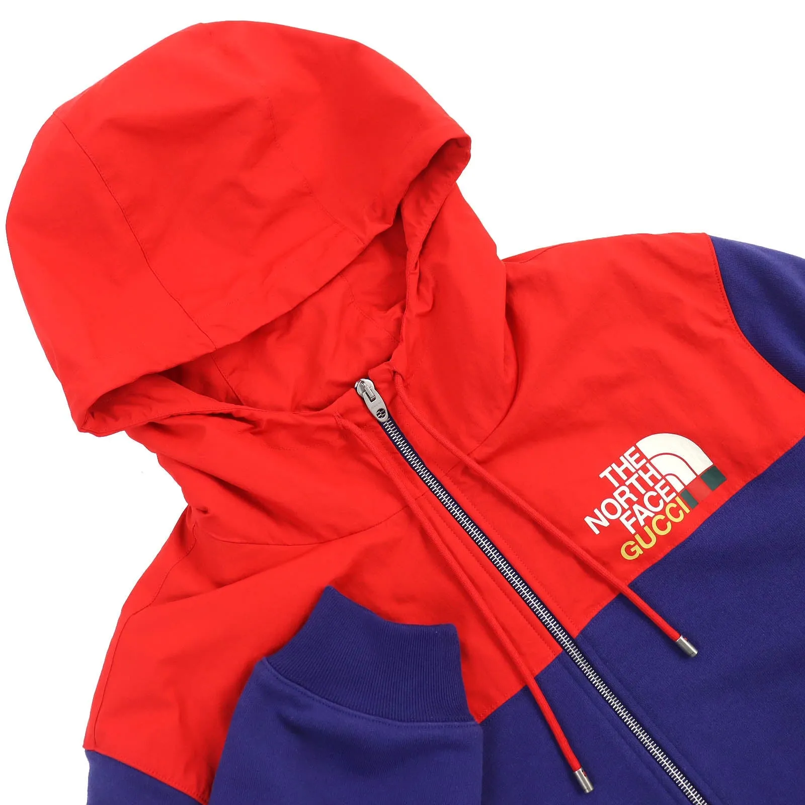 GUCCI Hoodie 671462 cotton Blue red M