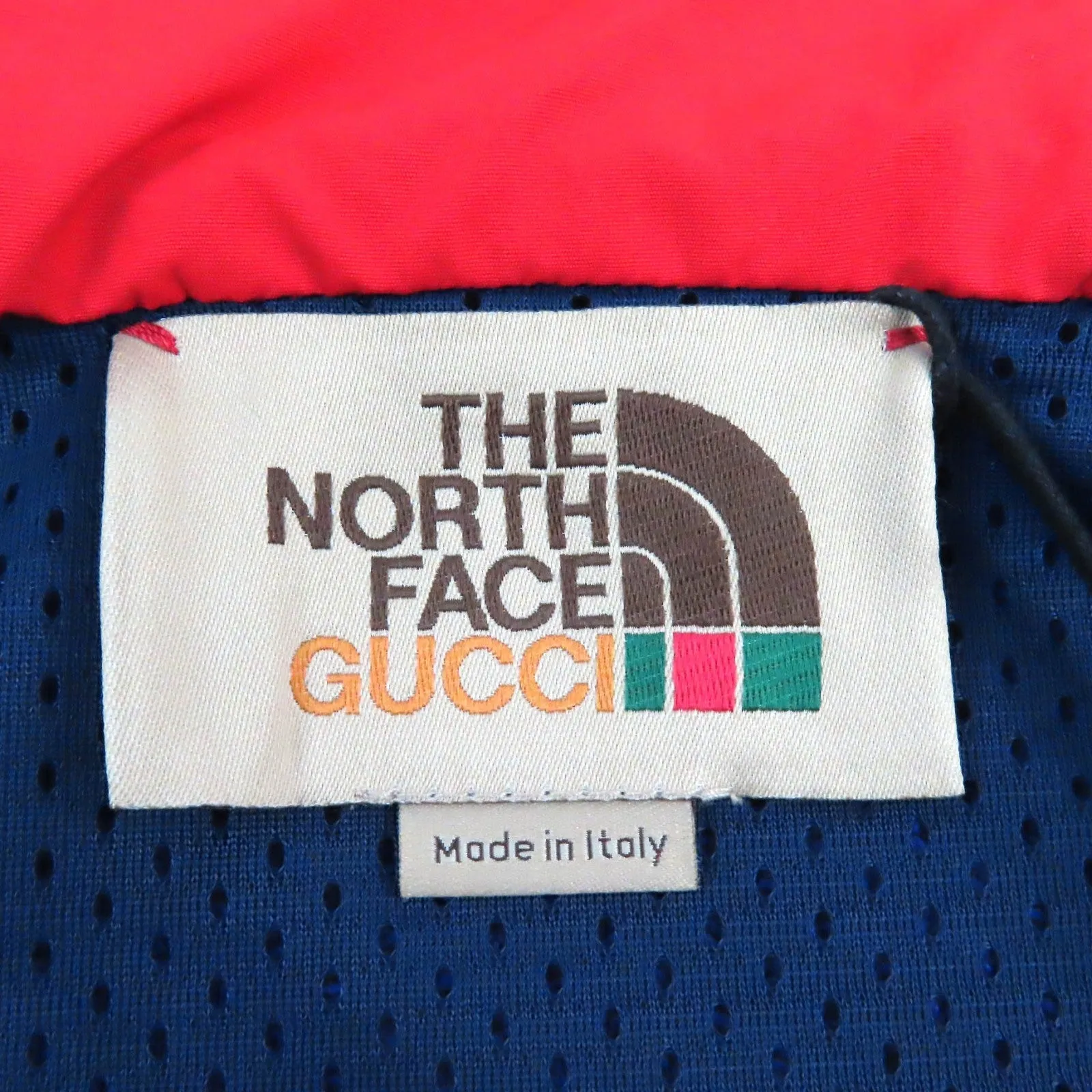 GUCCI Hoodie 671462 cotton Blue red M