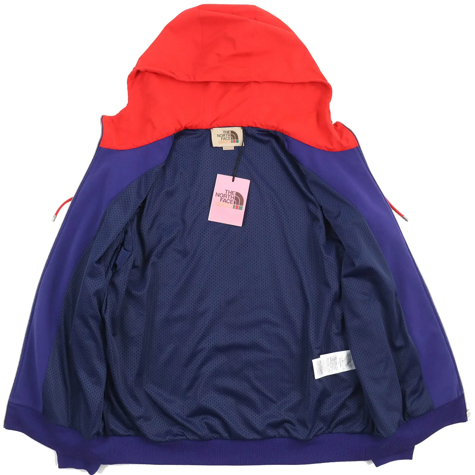 GUCCI Hoodie 671462 cotton Blue red M