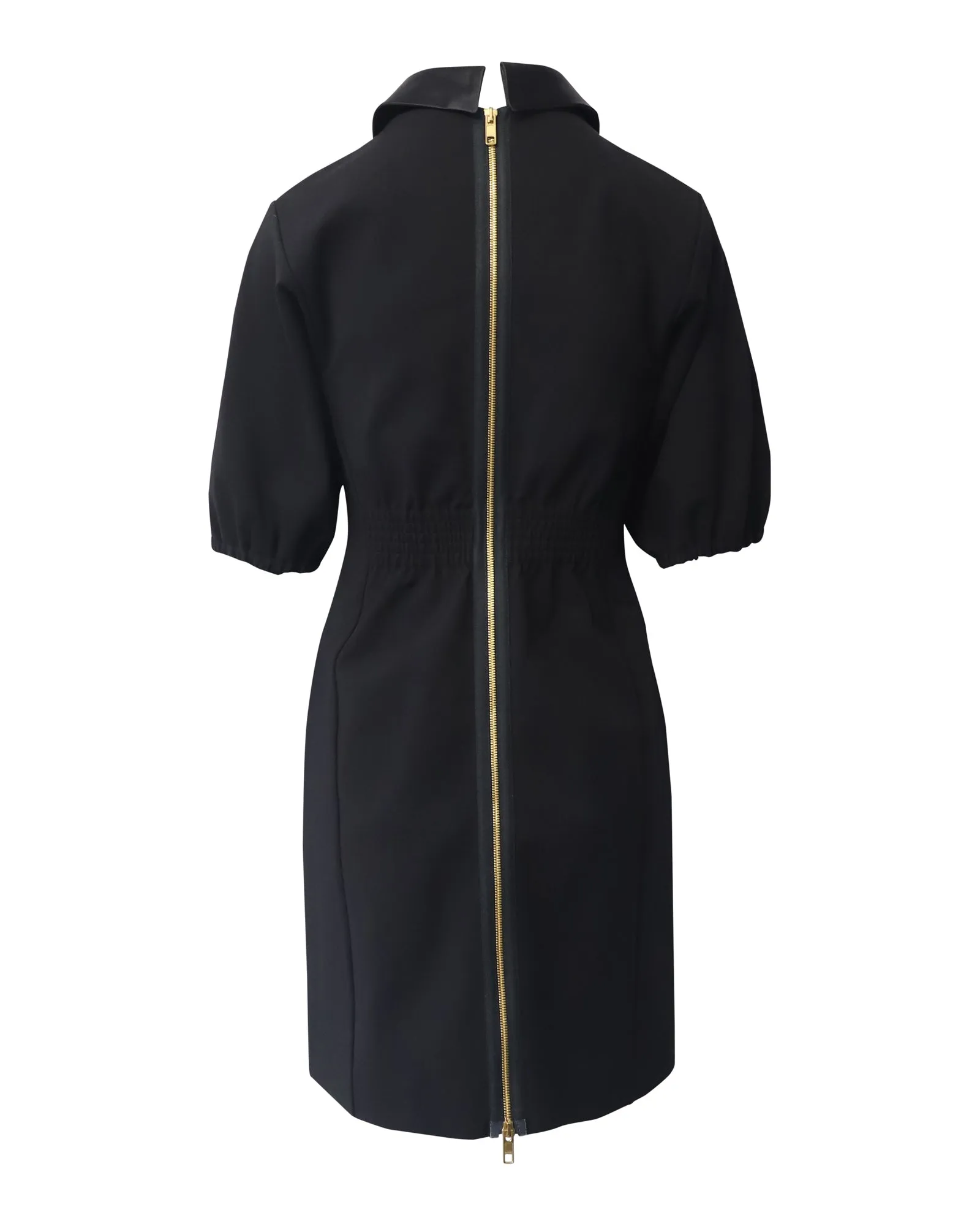 Gucci Jersey Mini Dress with G Buckle Belt in Black Viscose