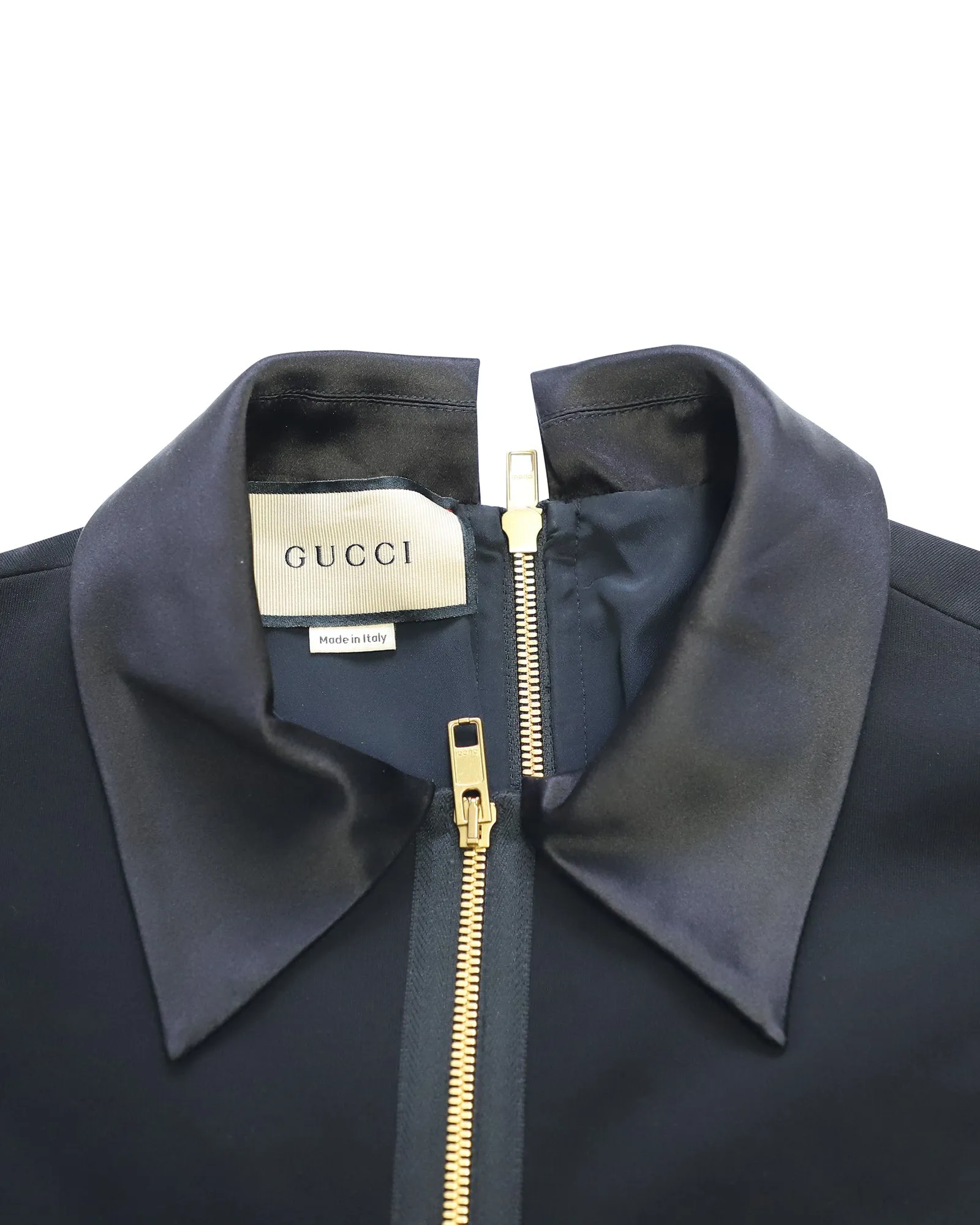 Gucci Jersey Mini Dress with G Buckle Belt in Black Viscose