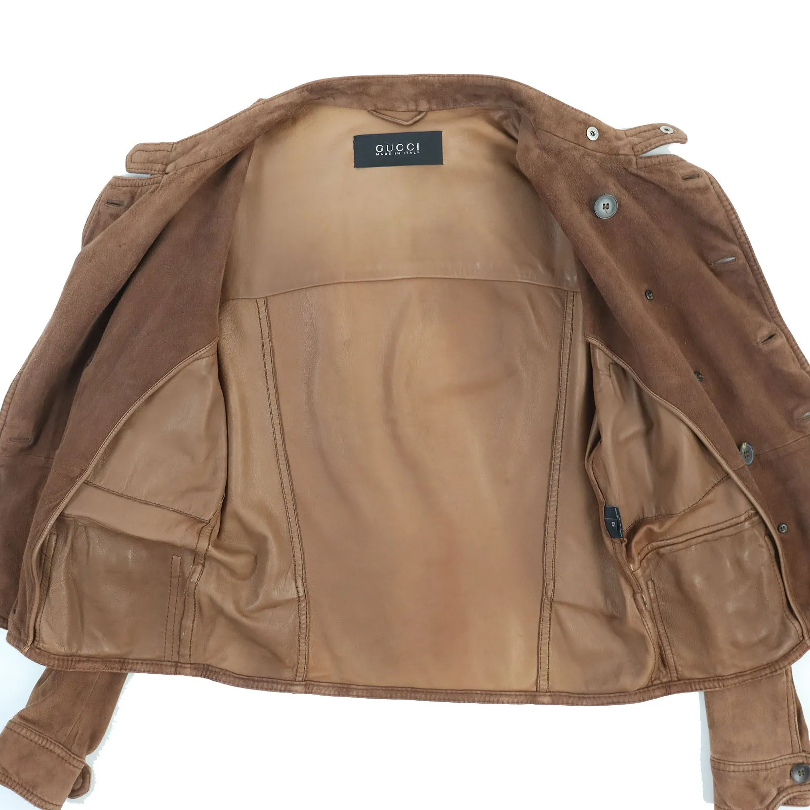 GUCCI leather jacket Main: Suede Brown mens 50 Used