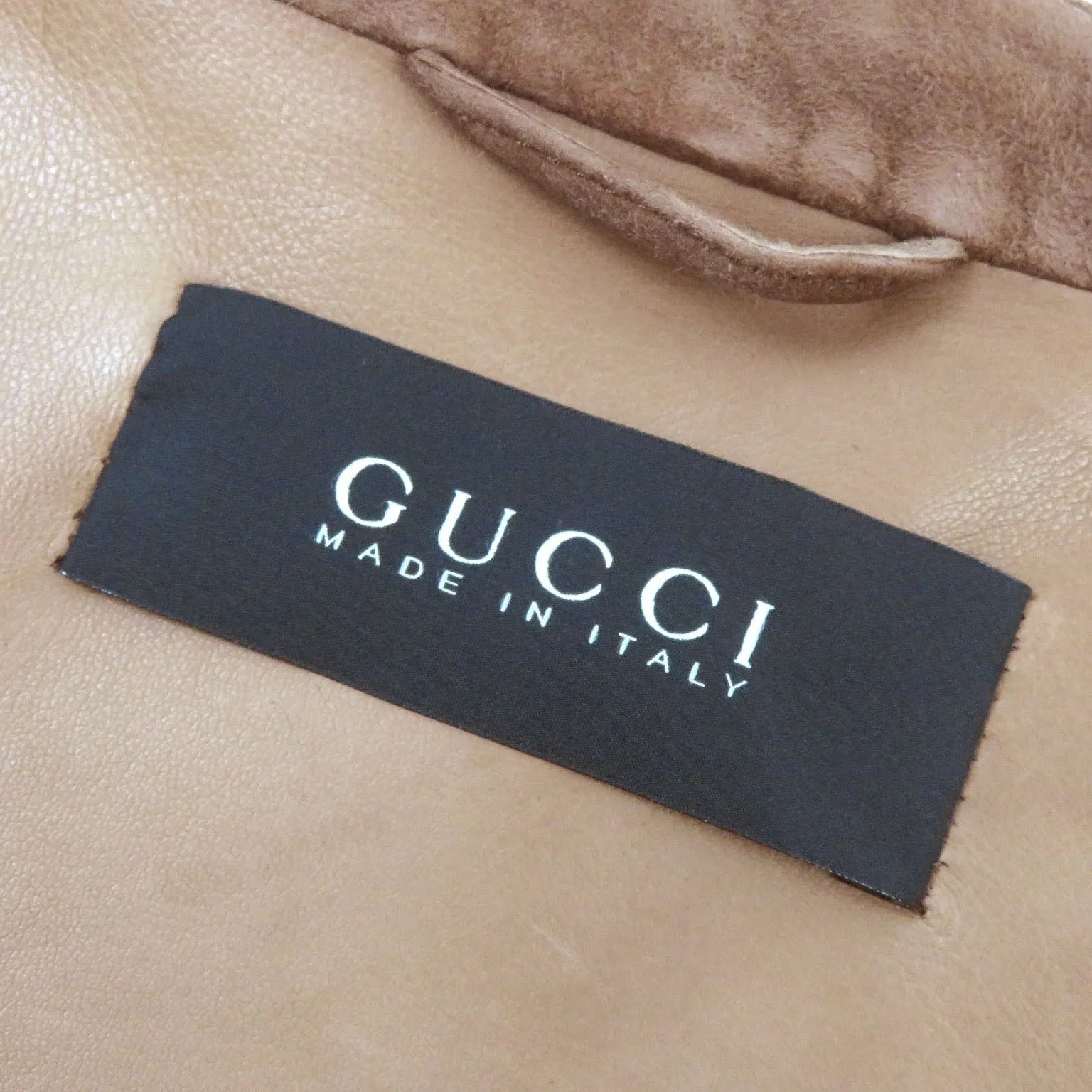 GUCCI leather jacket Main: Suede Brown mens 50 Used