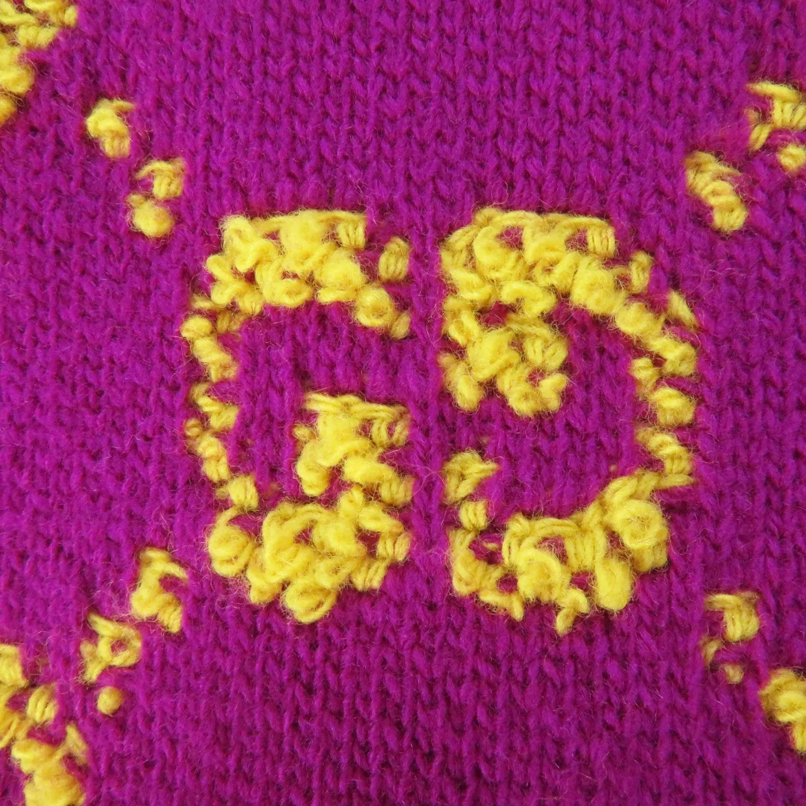 GUCCI one piece 718630 wool Purple yellow XS