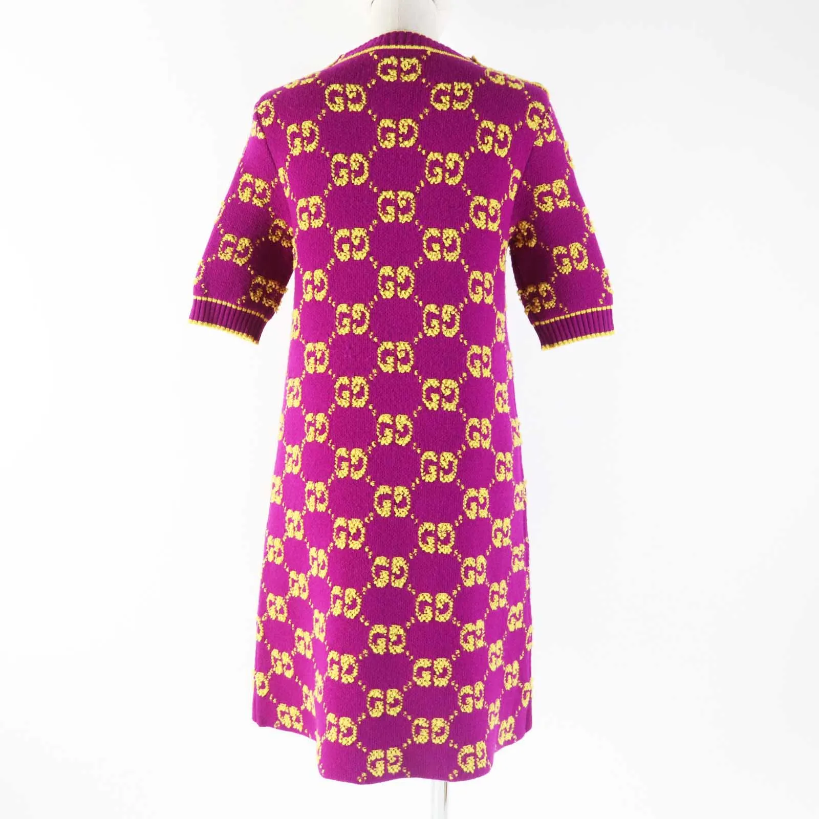 GUCCI one piece 718630 wool Purple yellow XS