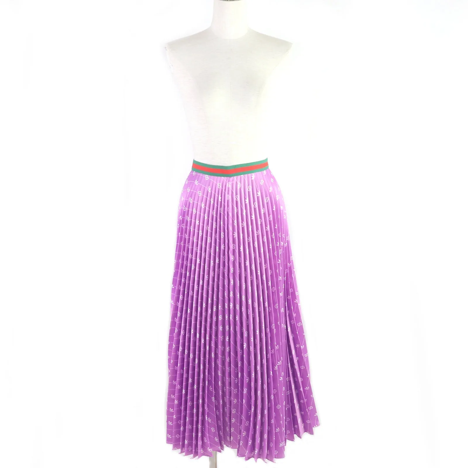 GUCCI Pleated skirt 696770 polyester purple 42