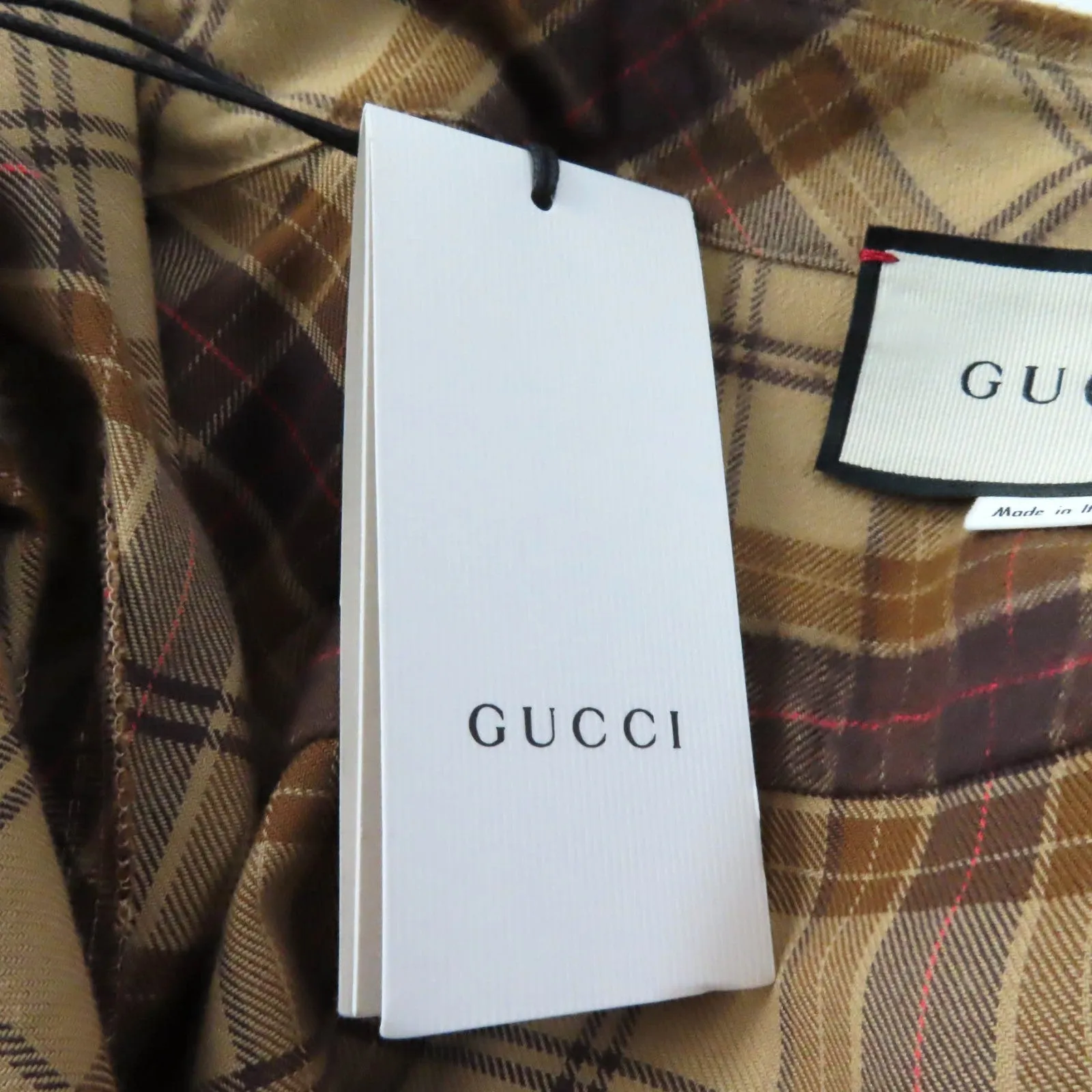 GUCCI Short sleeve shirt 641302 cotton Brown 40