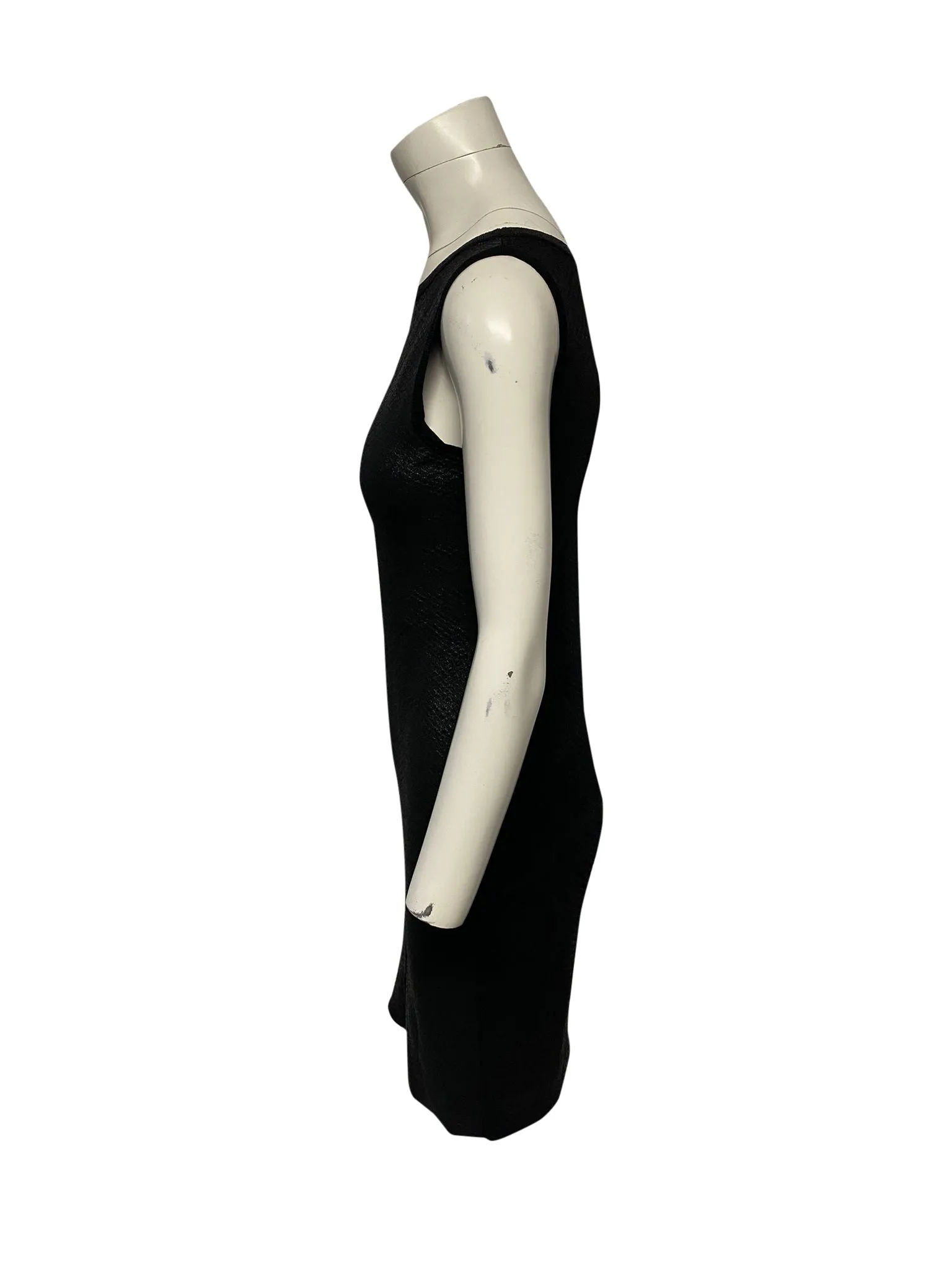 Gucci Sleeveless Knit Midi Dress in Black Silk