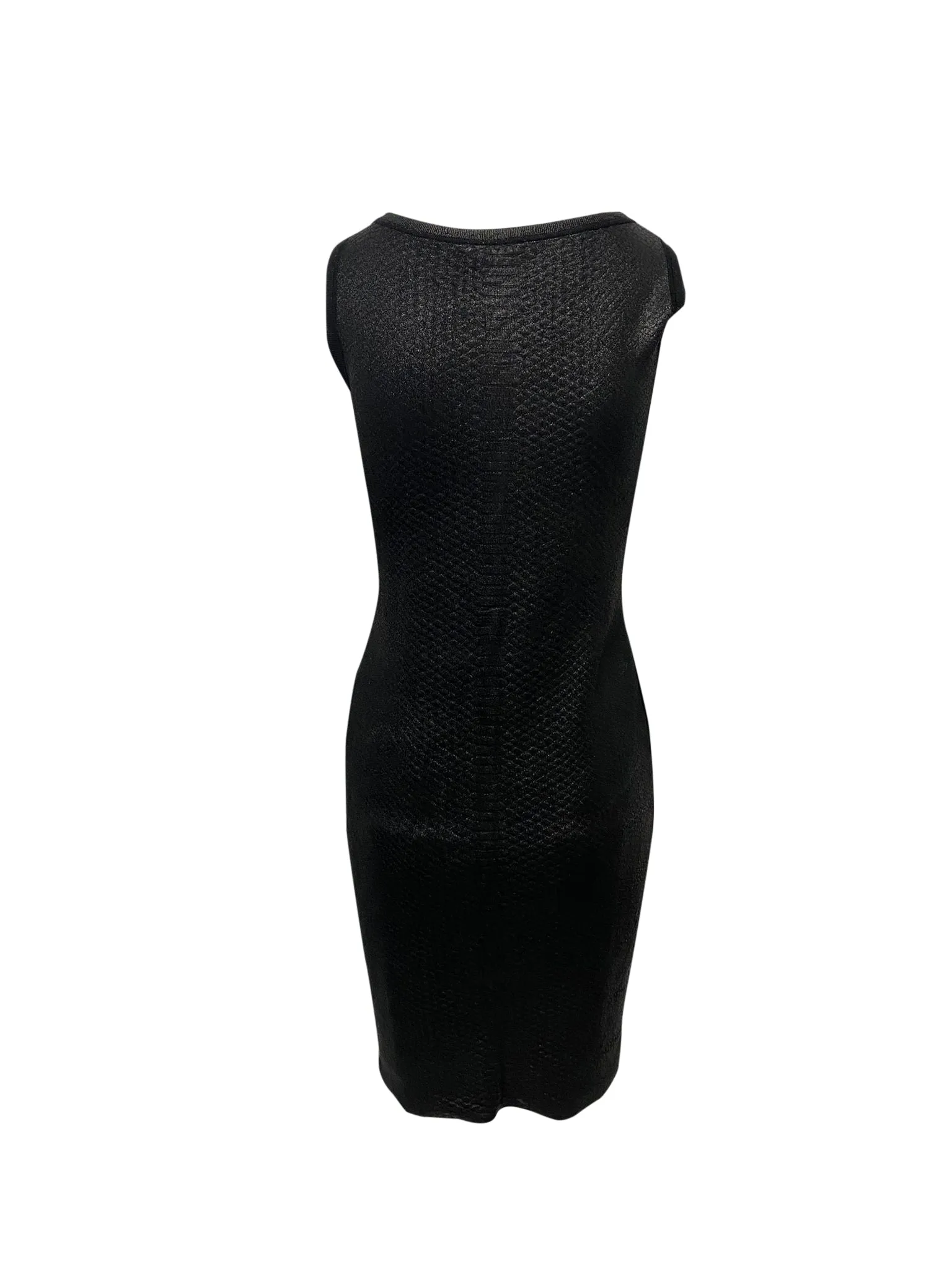 Gucci Sleeveless Knit Midi Dress in Black Silk