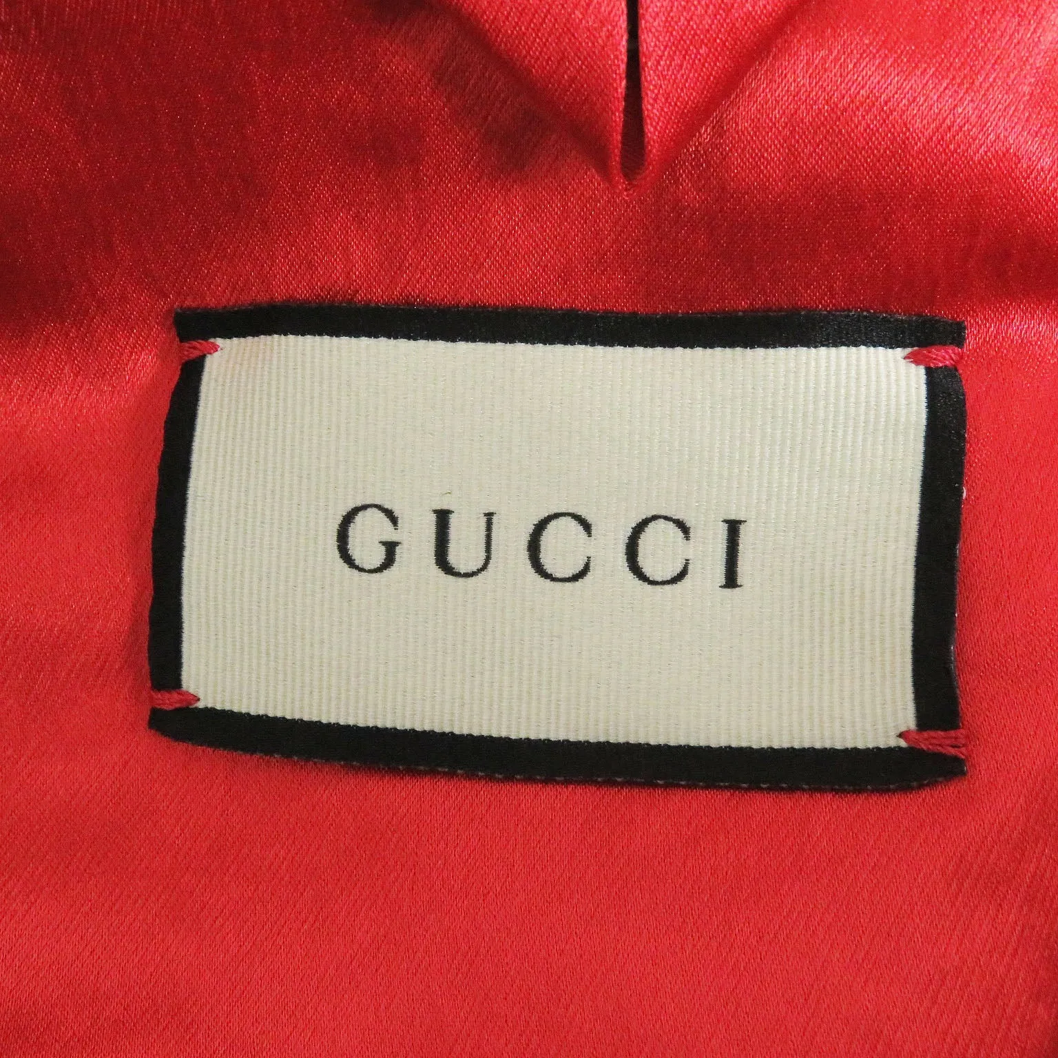 GUCCI Stajan 575315 Main: 100% acetate, part: 57% rayon, part: 43% polyester, part: 100% wool, decoration: 100% acetate, embroidery: 100% polyester Blue x red mens 44 Used