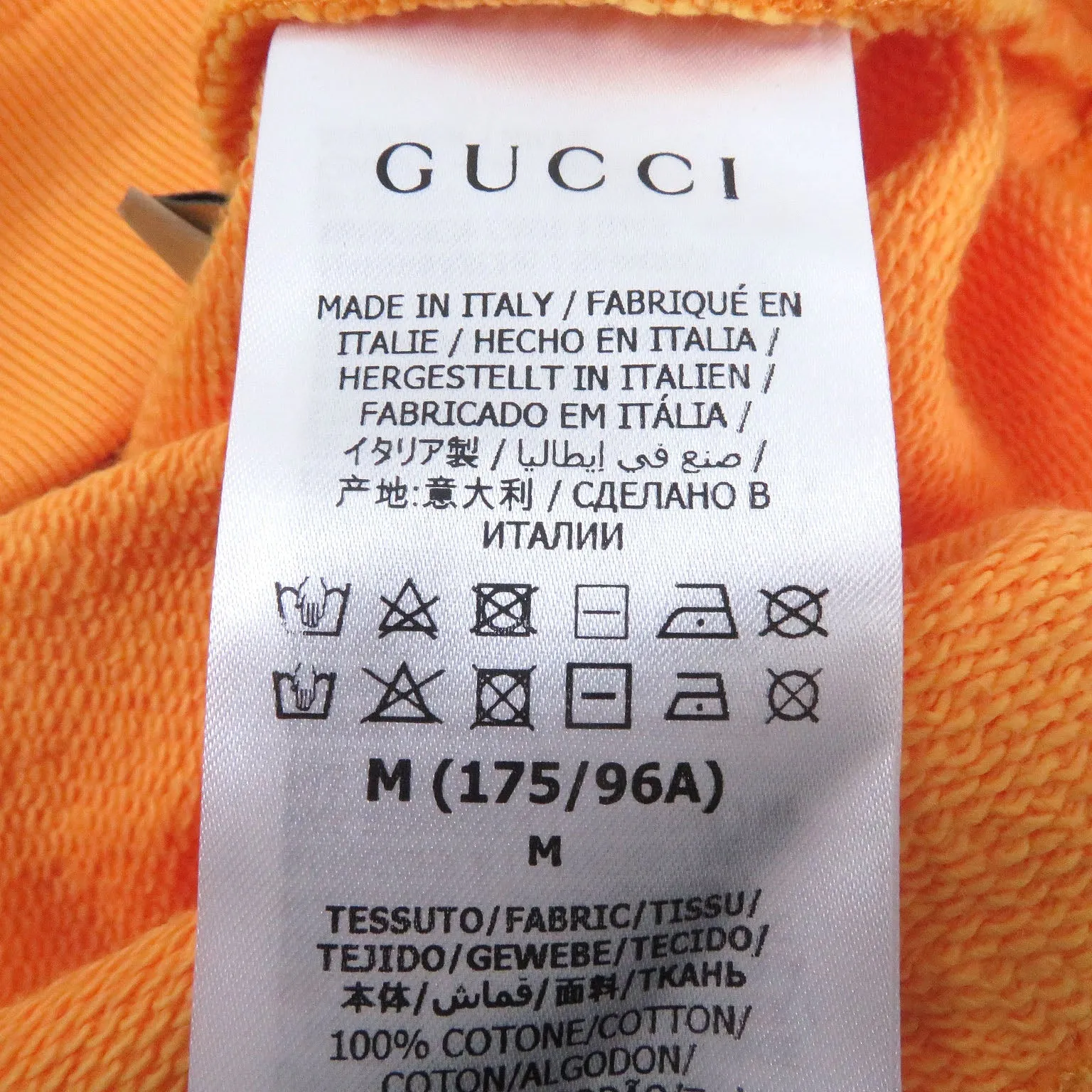 GUCCI sweat 671449 cotton Navy orange M (175/96A)